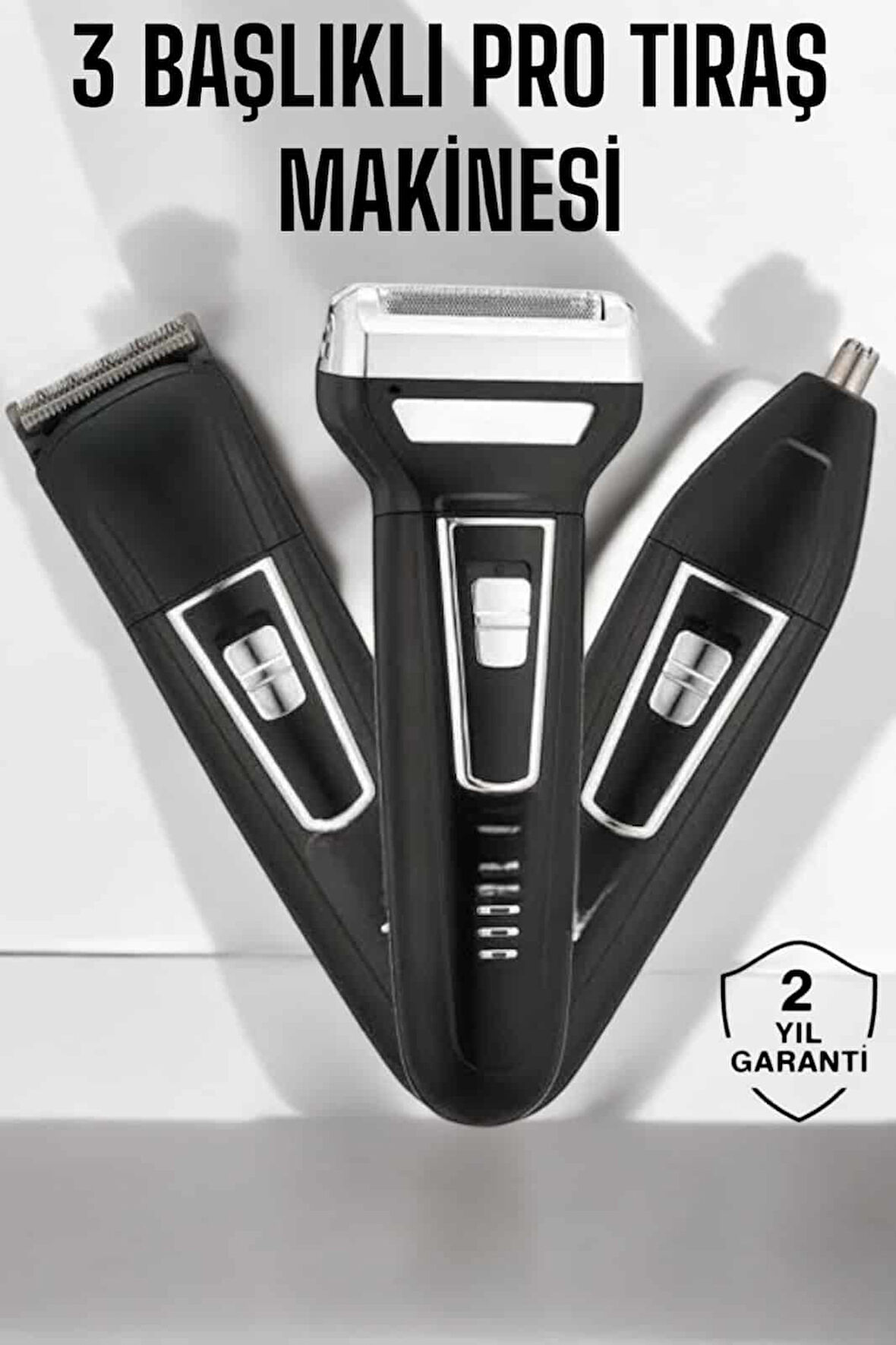 3 Başlıklı Profesyonel Tıraş Makinesi