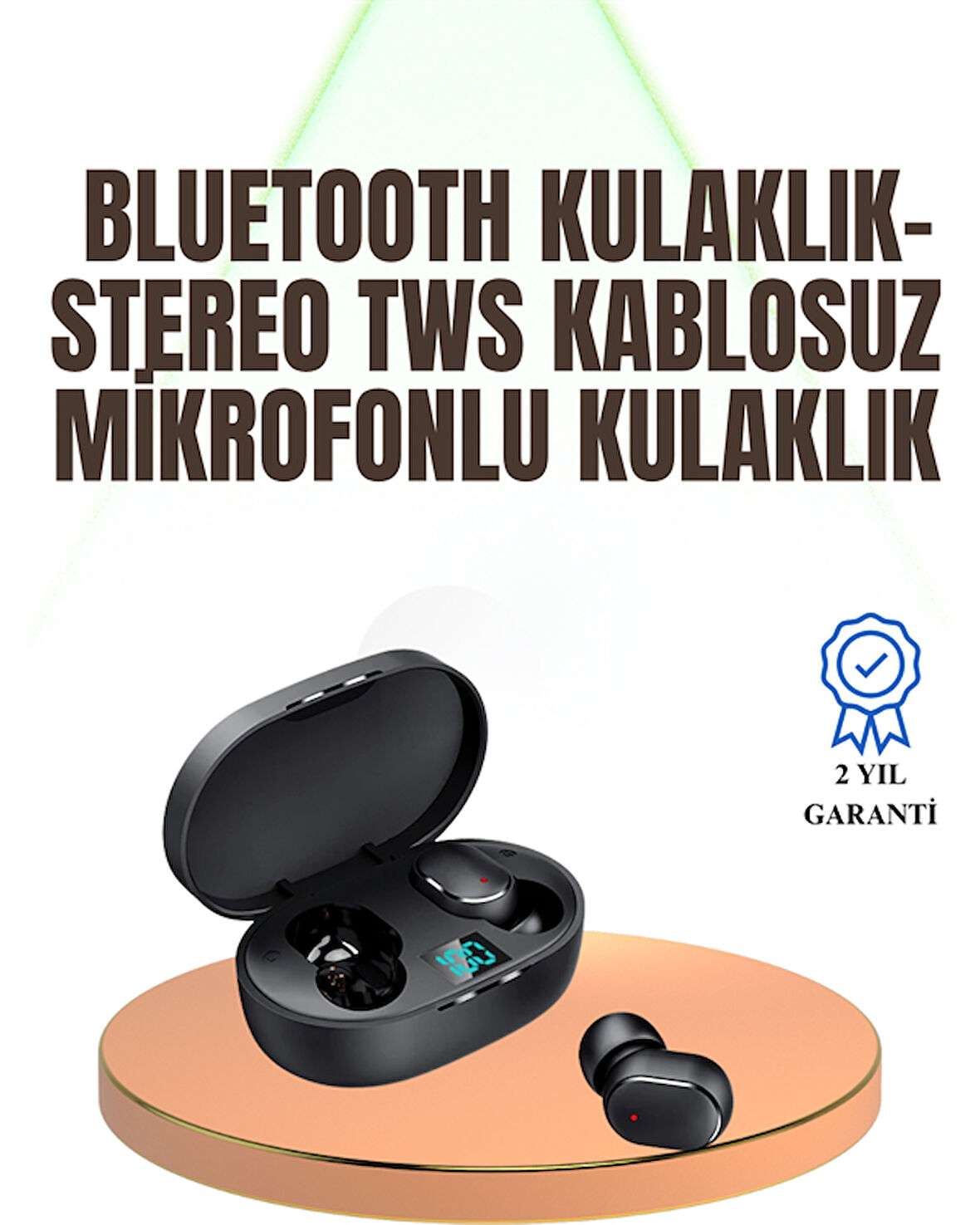 Kablosuz Kulak İçi Bluetooth Kulaklık Stereo Dokunmatik Kontrollü Kulaklık