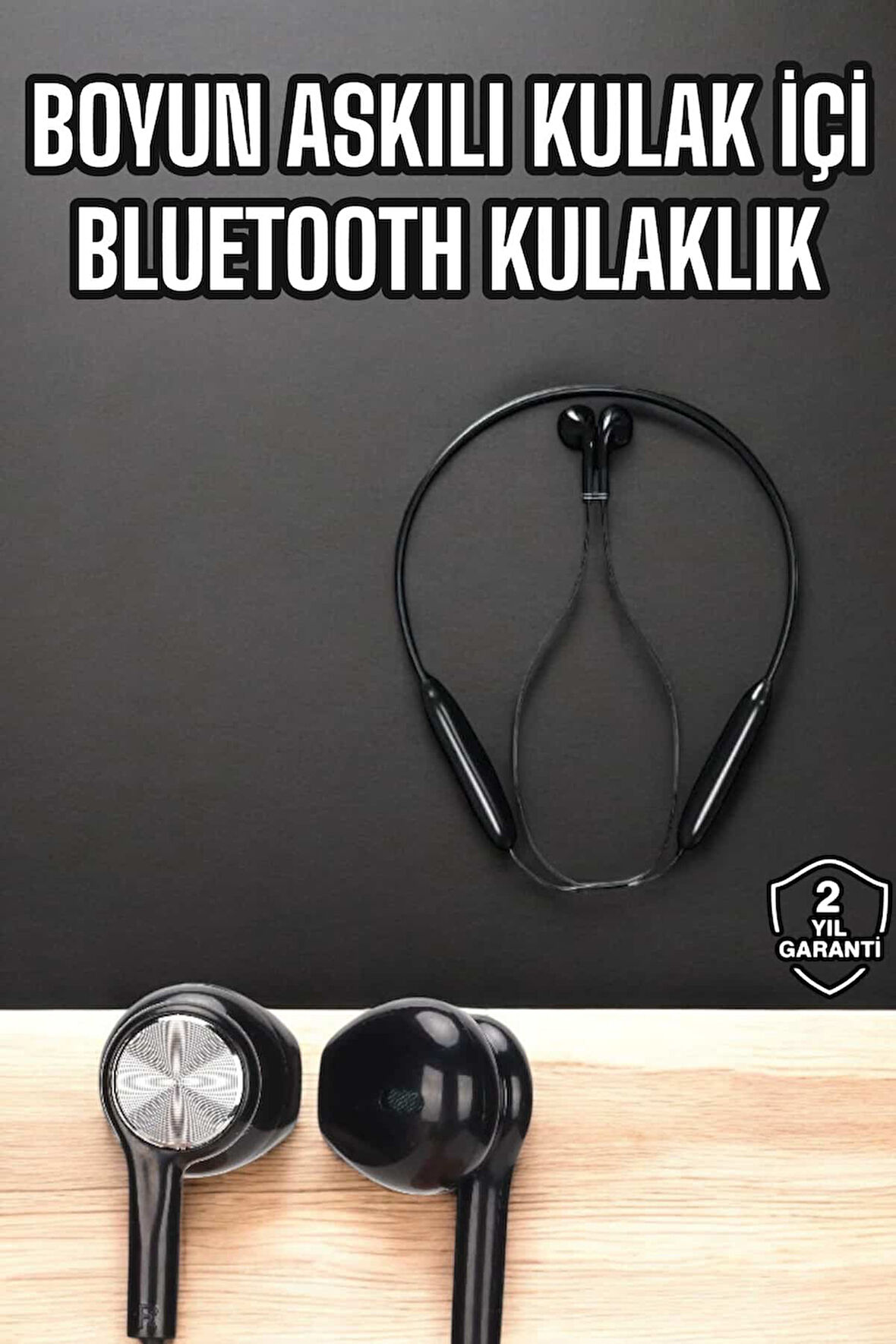 Kablolu Boyun Askılı Dijital Göstergeli Bluetooth Kulaklığı 60 Saat