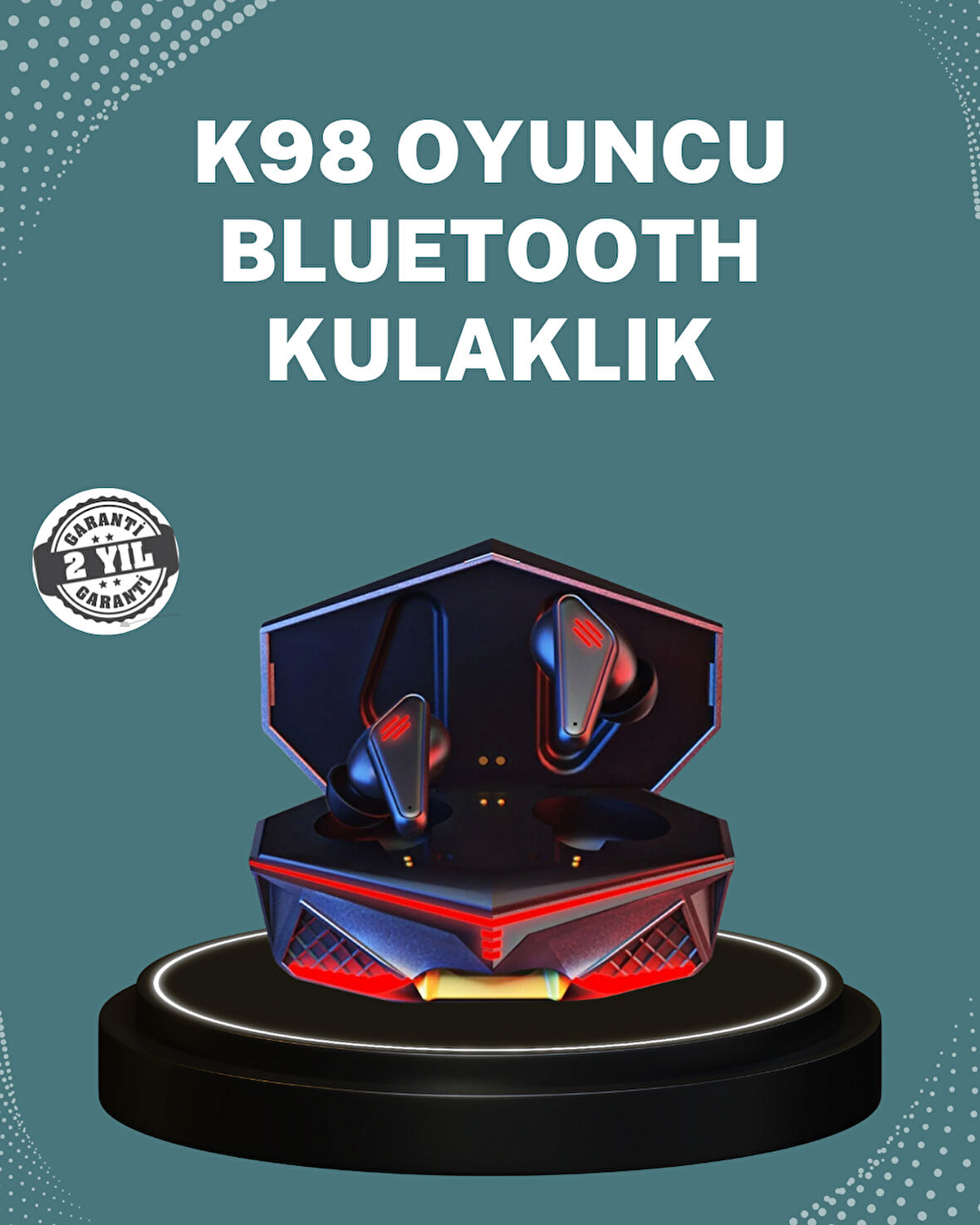 Bluetooth 5.0 Kablosuz Gaming Kulaklık Ergonomik Tasarım