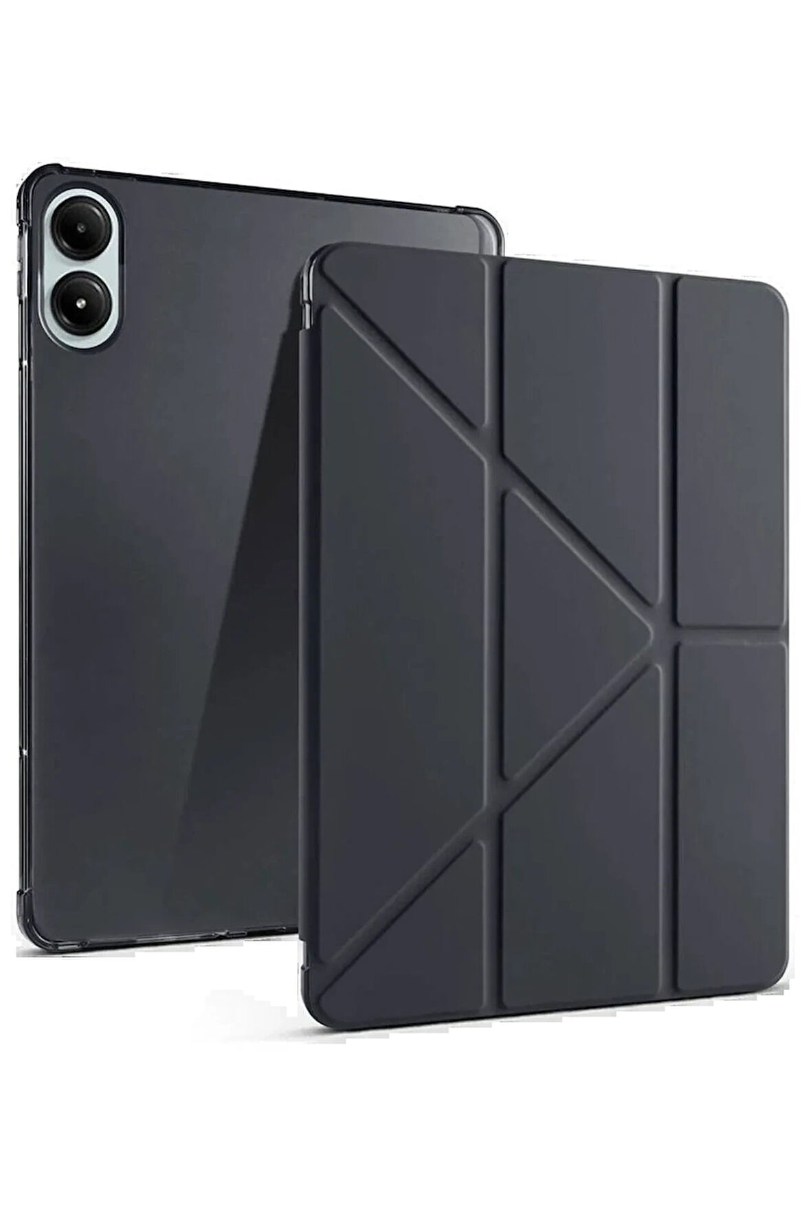 Xiaomi Redmi Pad Pro 12.1 Kılıf Kalemlikli Mars Tablet Kılıfı - Siyah-(5796)