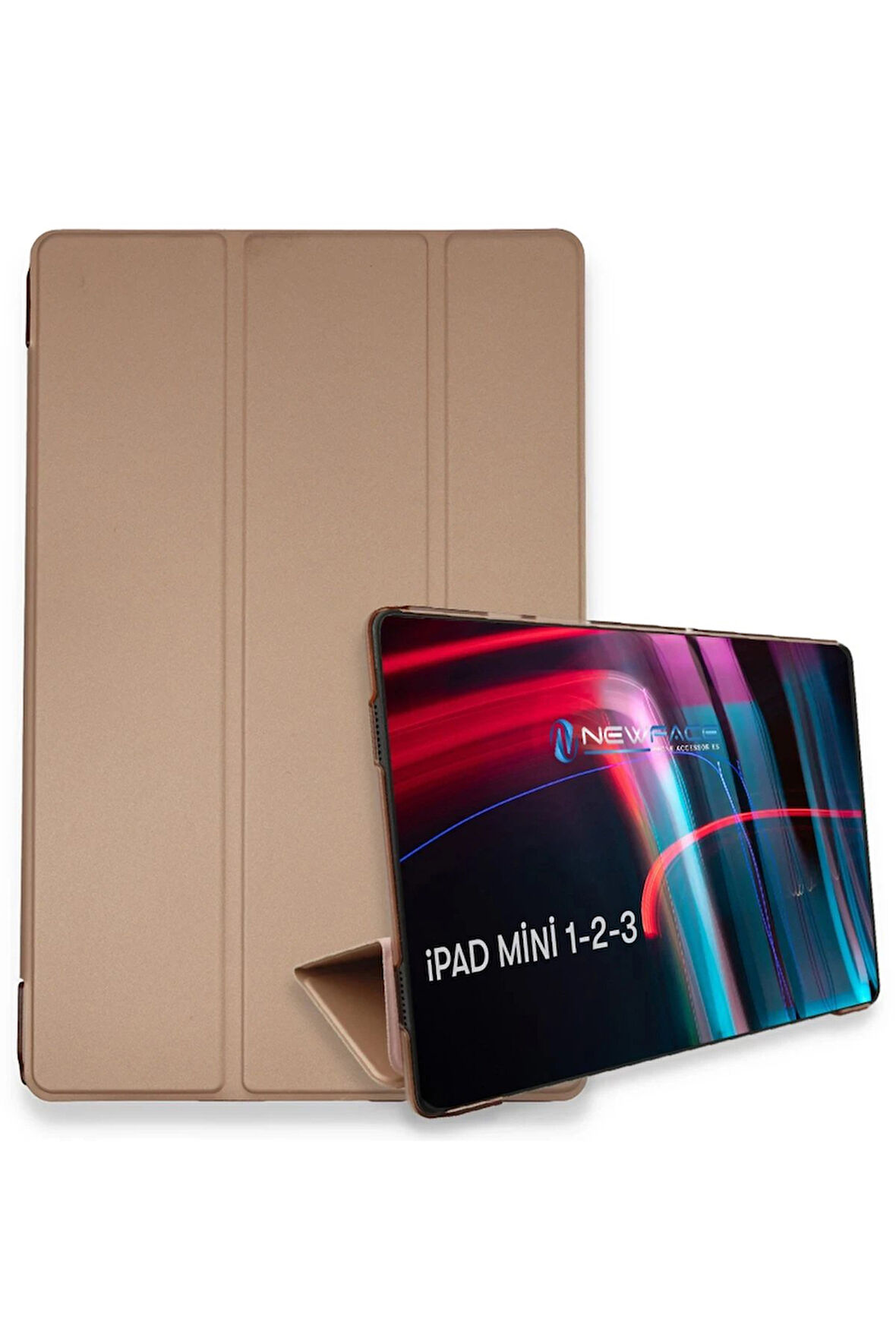 iPad Mini 3 Kılıf Tablet Smart Kılıf - Rose Gold-(5796)