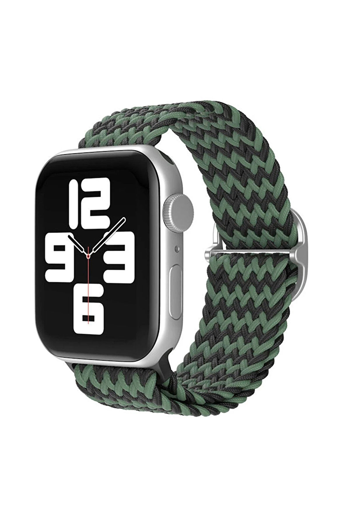 Apple Watch 38mm Star Kordon - Zigzag Yeşil-Siyah-(5796)