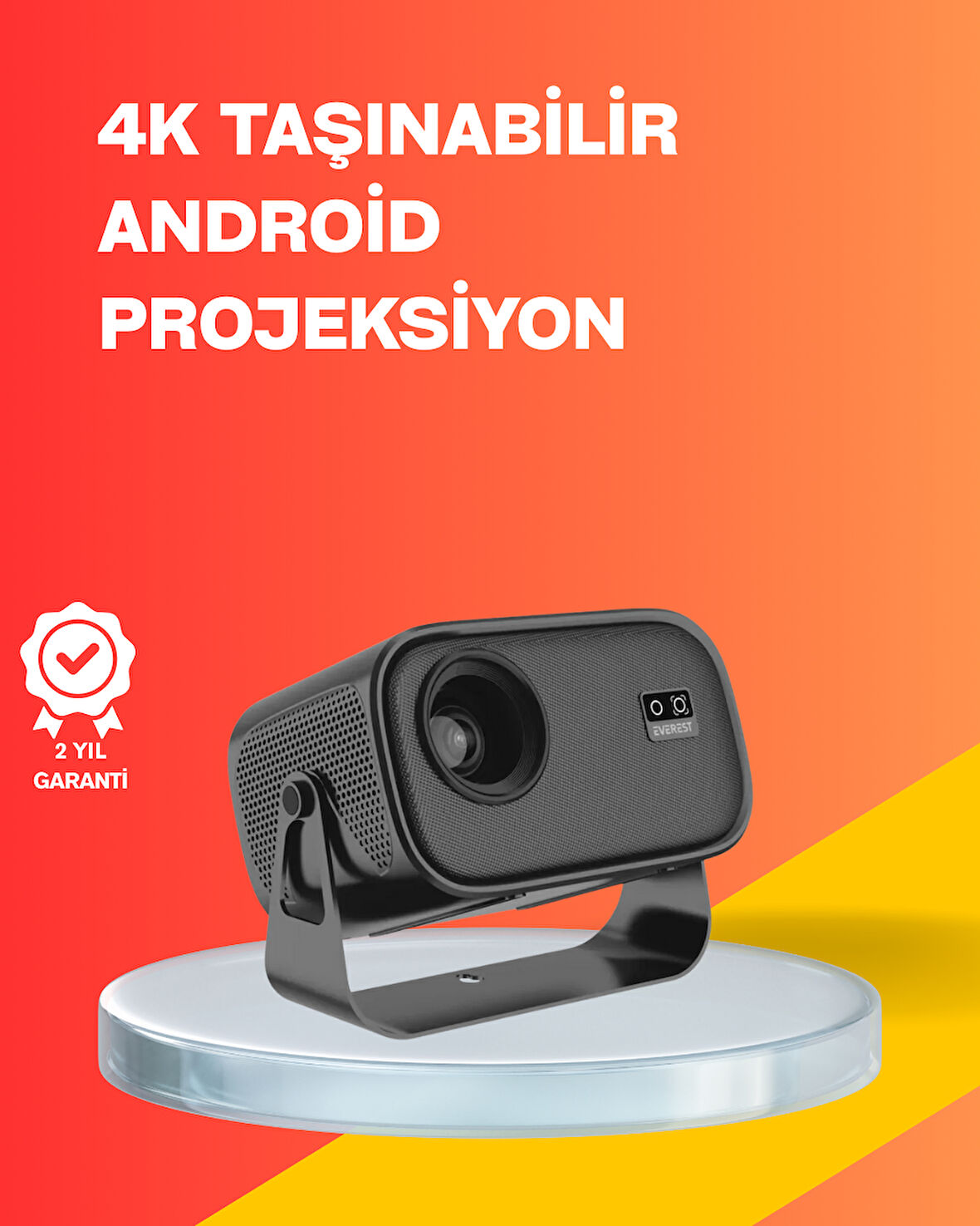 4000 Lümen Parlaklık Değerine Sahip Ev ve Ofis Projektör