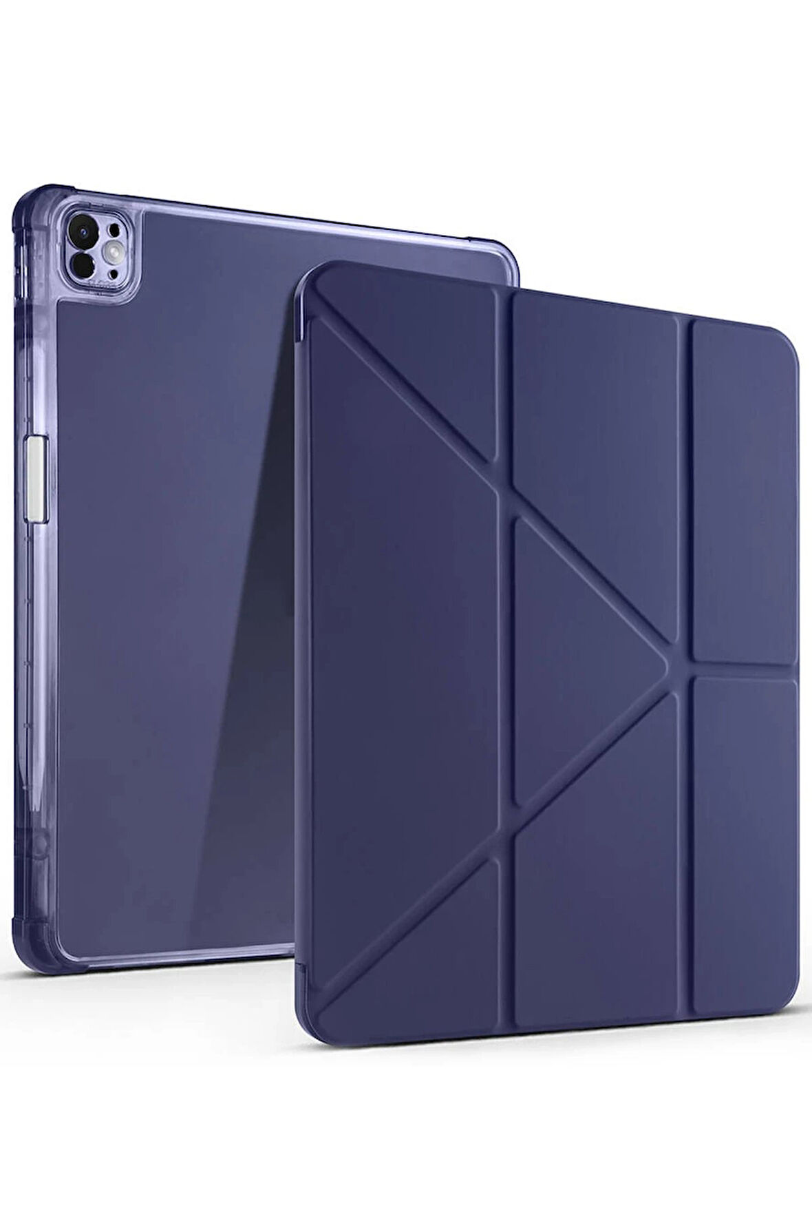 iPad Air 13 (2024) Kılıf Kalemlikli Mars Tablet Kılıfı - Lacivert-(5796)