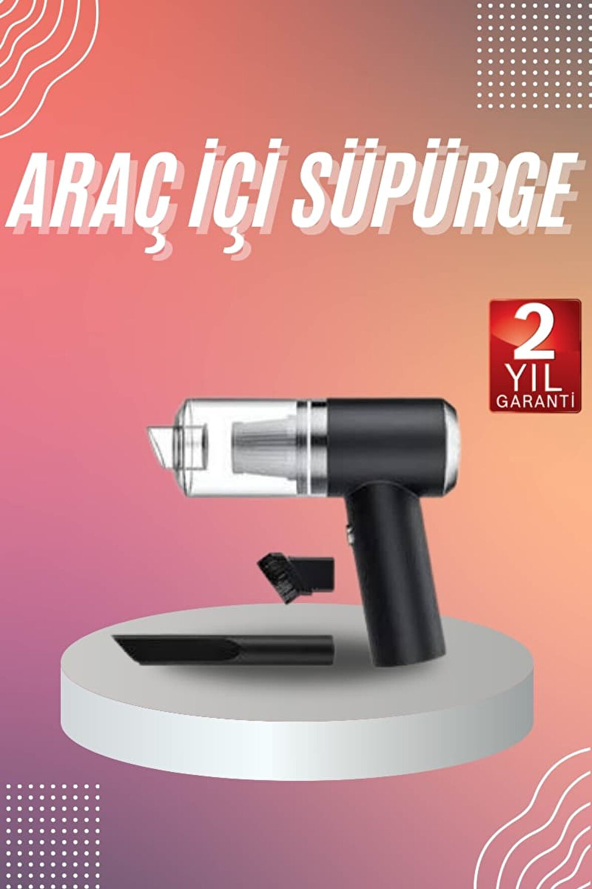 Şarjlı Çok Fonksiyonlu El Süpürgesi Mini Vakumlu Araç Süpürgesi