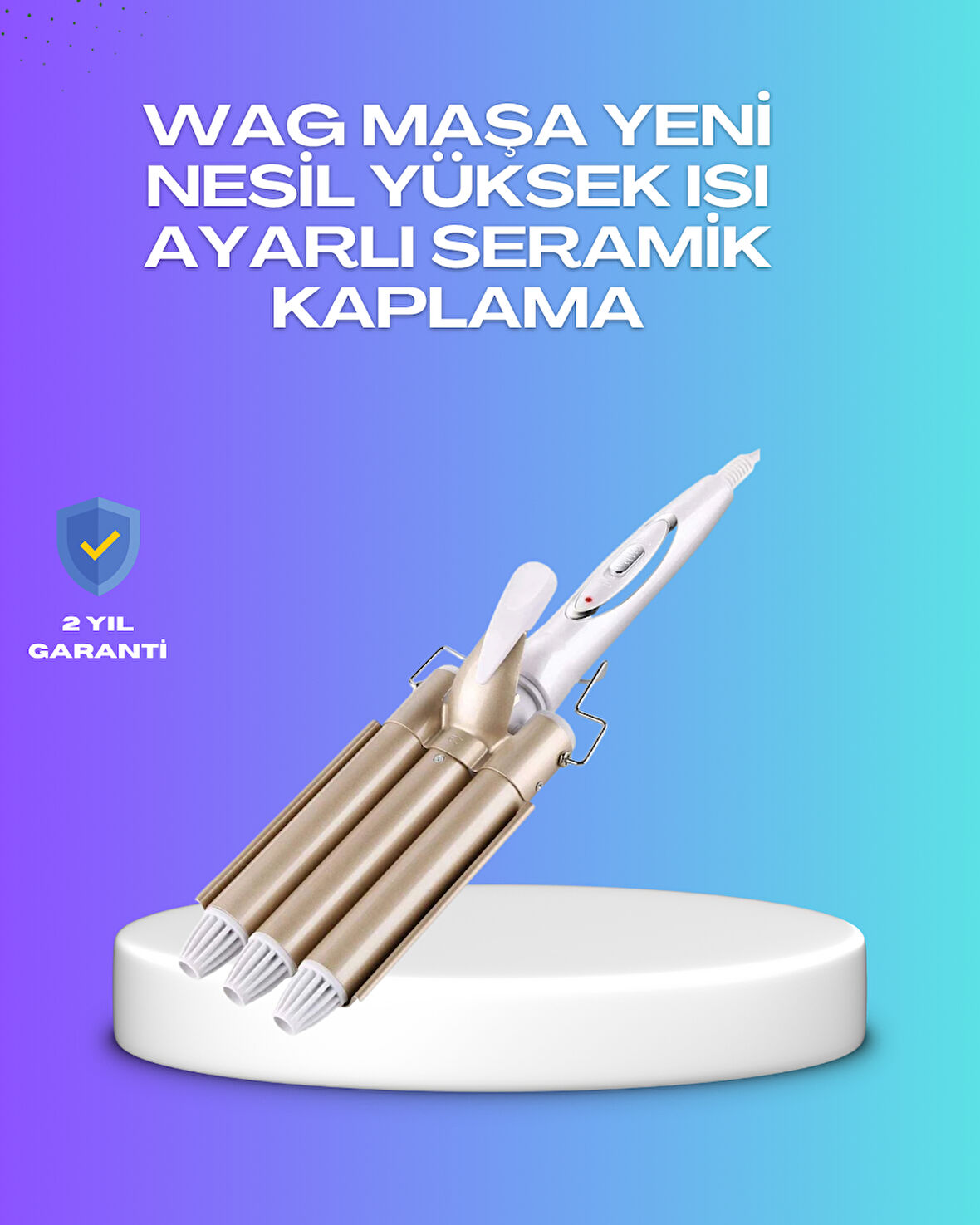 Hızlı Isınan Şarjlı Saç Kıvırıcı Maşa