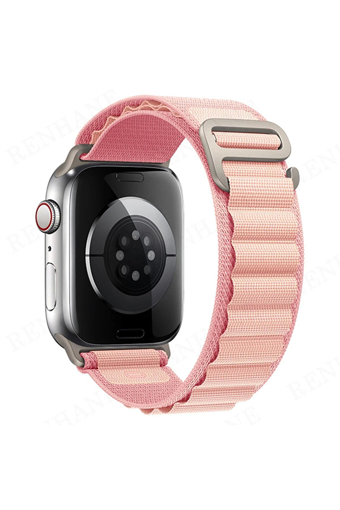 Apple Watch 38mm Mountain Kordon - Pembe-(5796)
