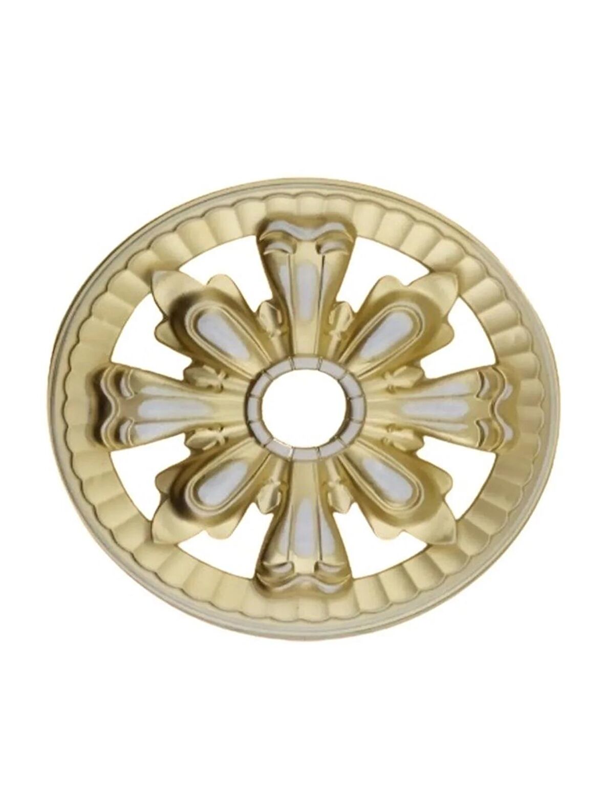 Saray Tavan Motif 25X25 Cm Oval Küçük Avize Göbeği-Bronz Renk