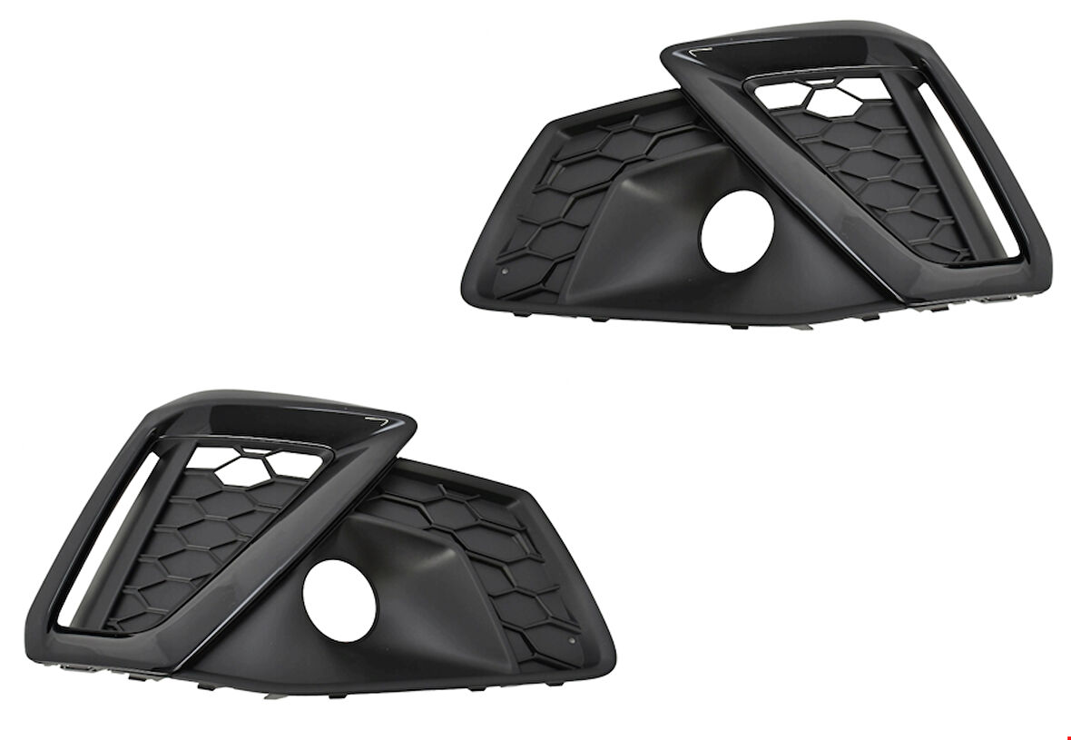 Audi A4 Ön Tampon Izgarası Sağ S-line (Siyah) 2020 Sonrası Uyumlu