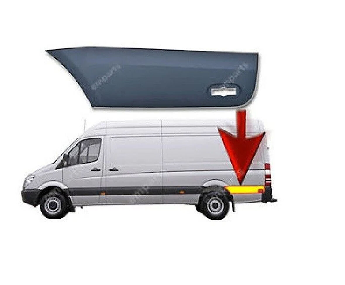 Volkswagen Crafter Sprinter Sol Arka Çamurluk Kaplama 2006 Sonrası Uyumlu
