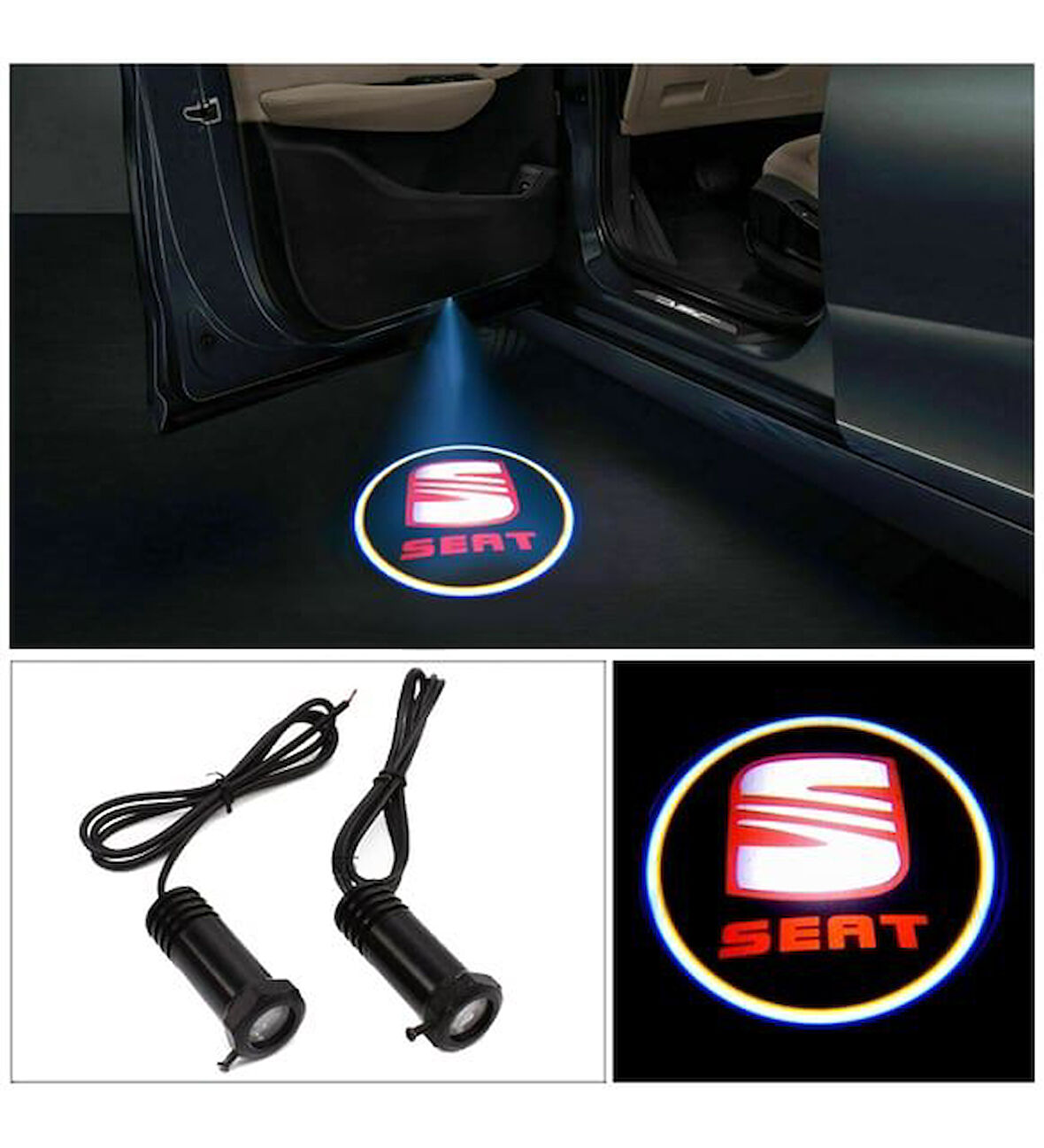 Seat Kapı Altı Delmeli Hayalet Logo