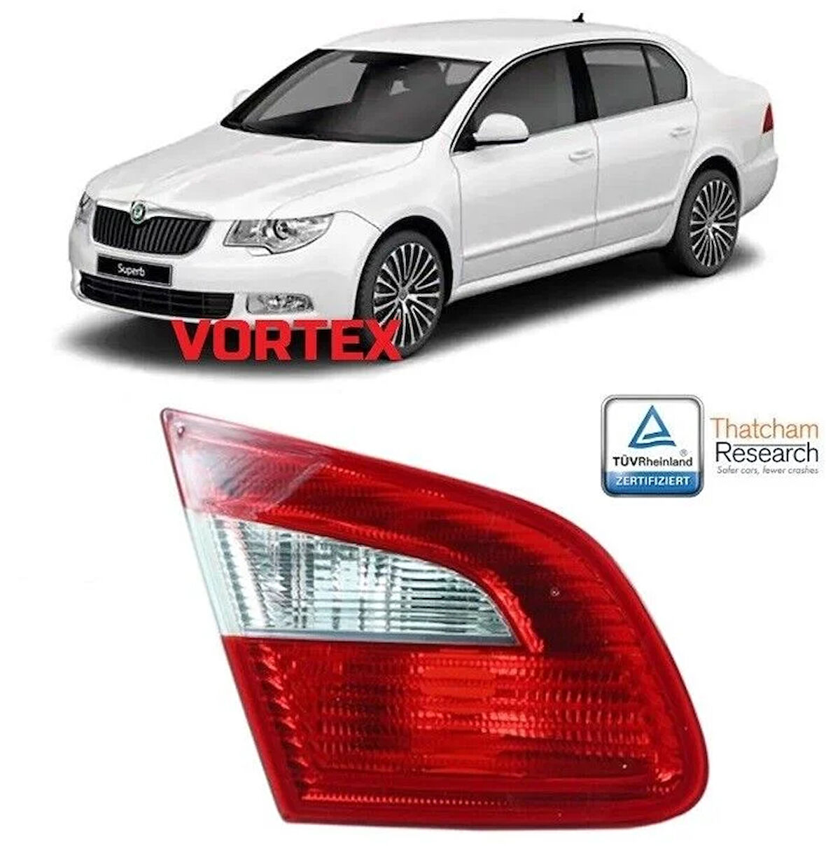 Skoda Superb Arka Stop Lambası (İç) Sol 2008 Sonrası Uyumlu