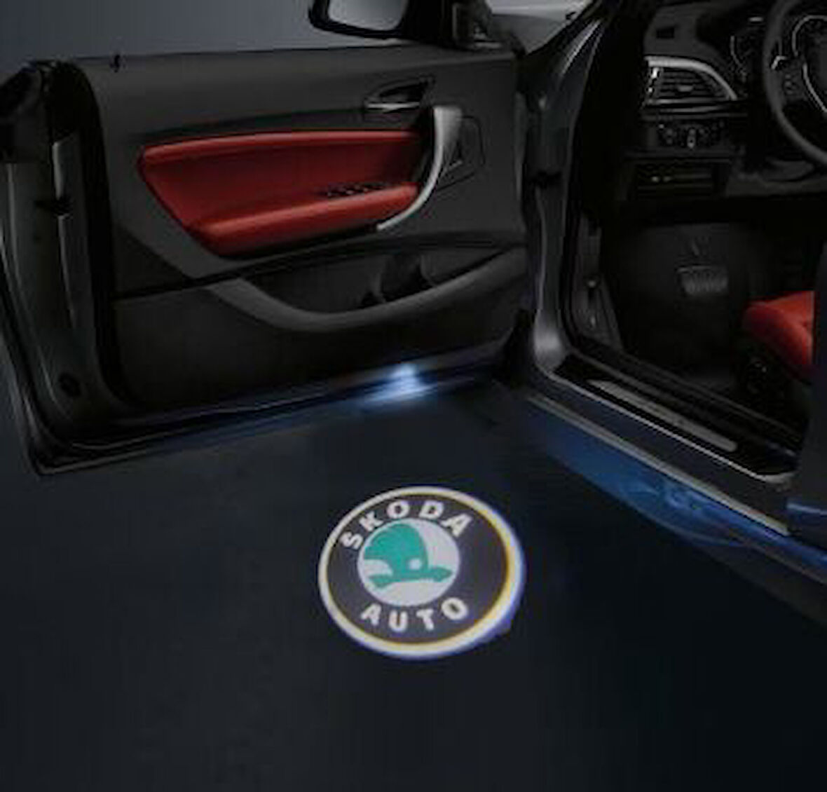 Skoda Kapı Altı Delmeli Hayalet Logo