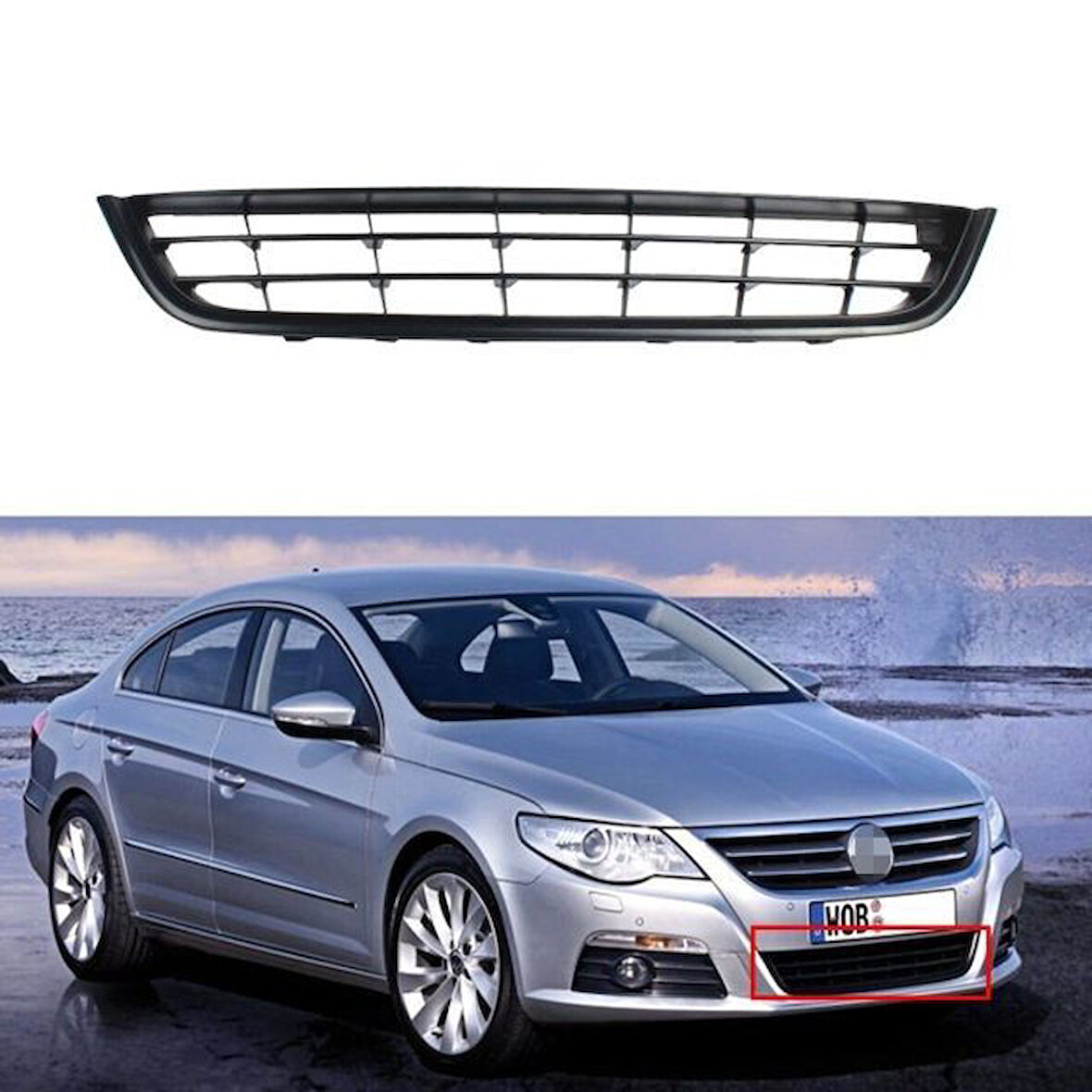 Volkswagen Passat Cc Ön Tampon Orta Izgara 2009 Sonrası Uyumlu