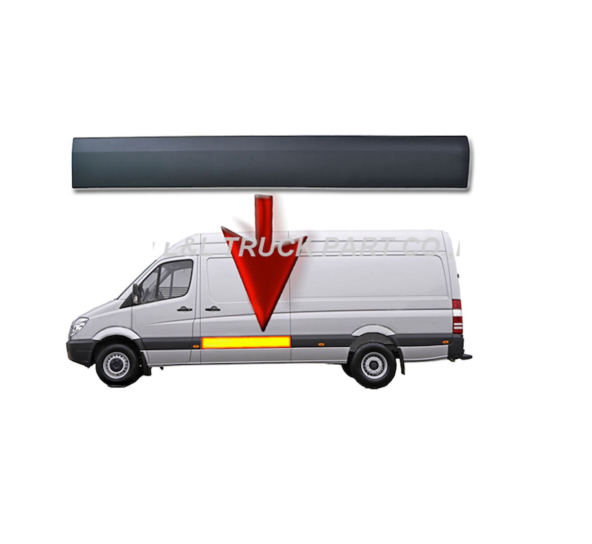 Volkswagen Crafter Mercedes Sprinter Sol Yan Orta Kaplama 2006 Sonrası Uyumlu