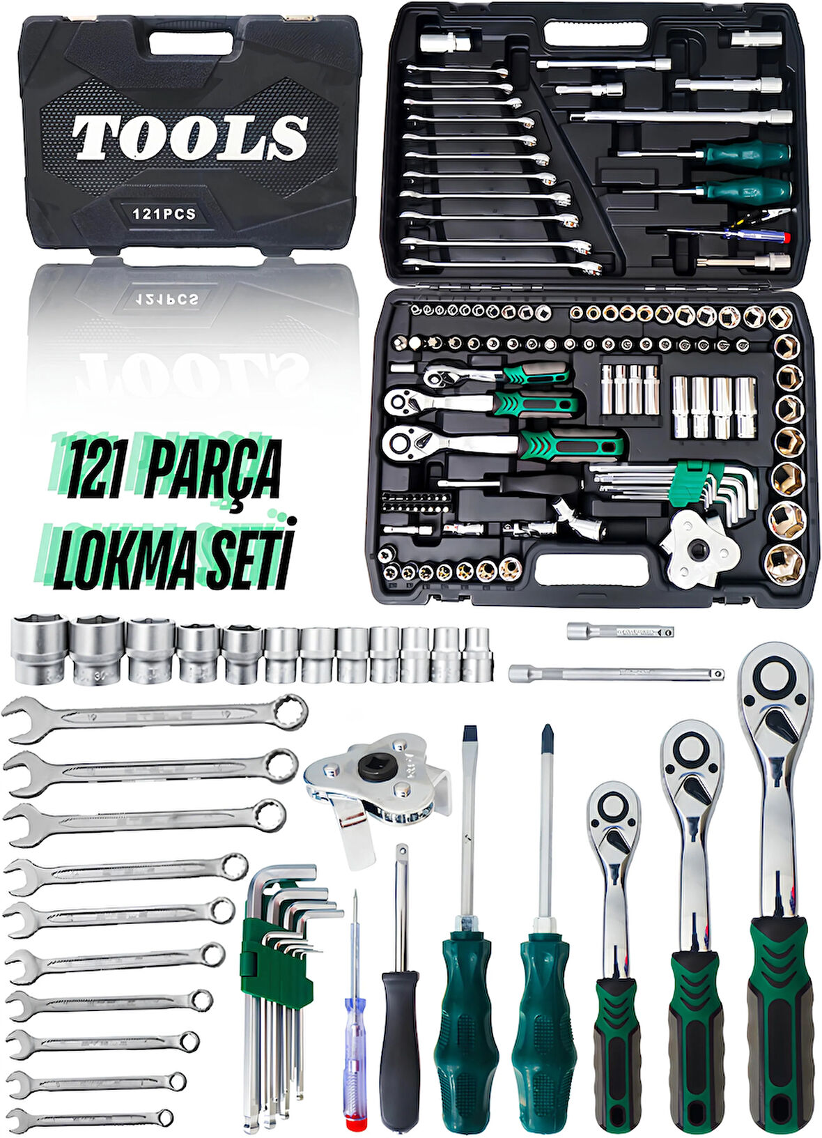 121 PARÇA LOKMA SETİ (72 DİŞ PRO) YEŞİL