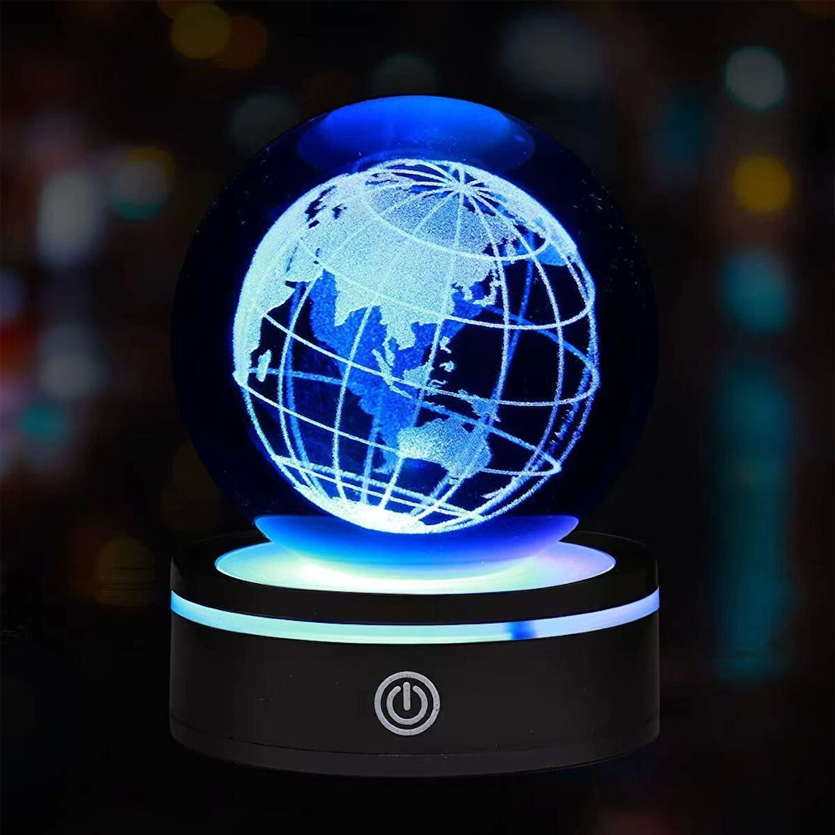 Dünya Tasarımlı Usb&039li Dönen Cam Küre