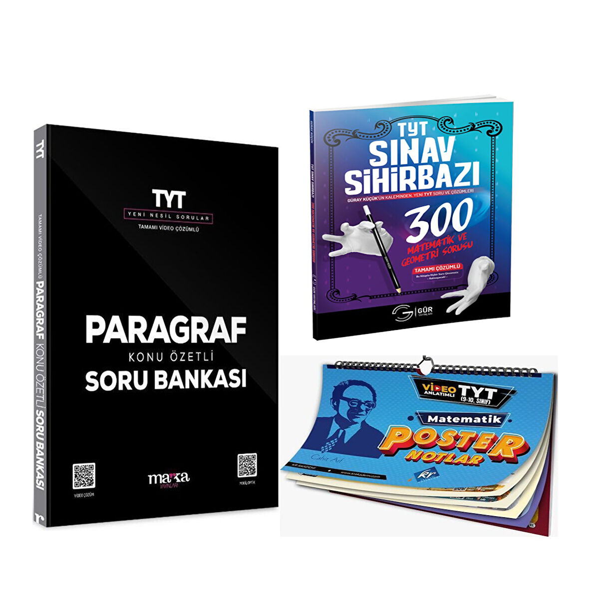 Marka Paragraf Gür Matematik Sihirbazı ve Kr Akademi Matematik Posteri Seti 3 Kitap