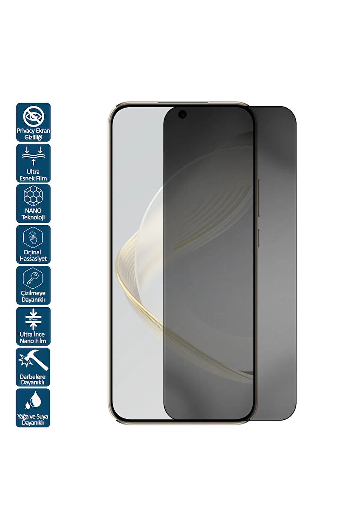 Huawei Nova 11 İçin Uyumlu Privacy Hayalet Ekran Koruyucu Film