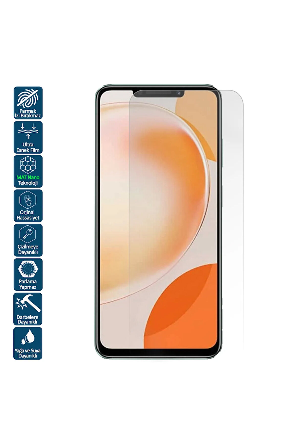 Huawei Nova Y91 Uyumlu Mat Parmak İzi Bırakmayan Nano Ekran Koruyucu Film