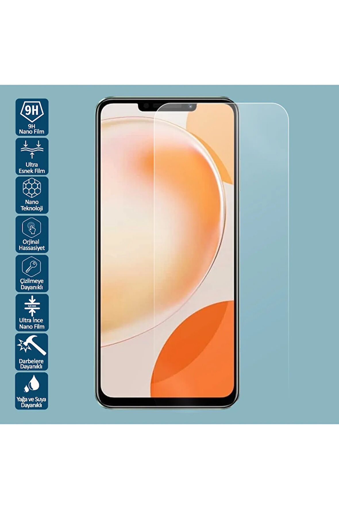 Huawei Nova Y91 Ultra Uyumlu Şeffaf Nano Ekran Koruyucu Film