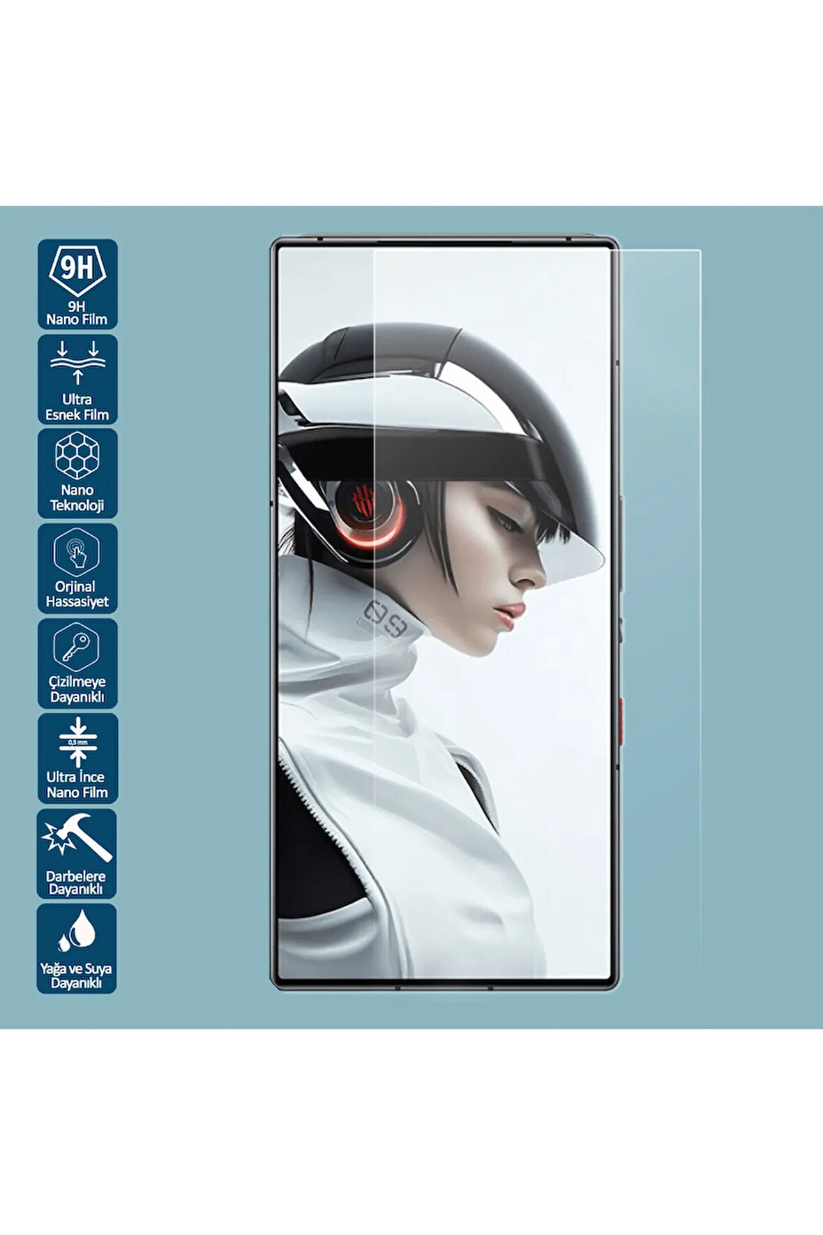 Nubia Red Magic 9S Pro+ İçin Uyumlu Nano Ekran Koruyucu Film