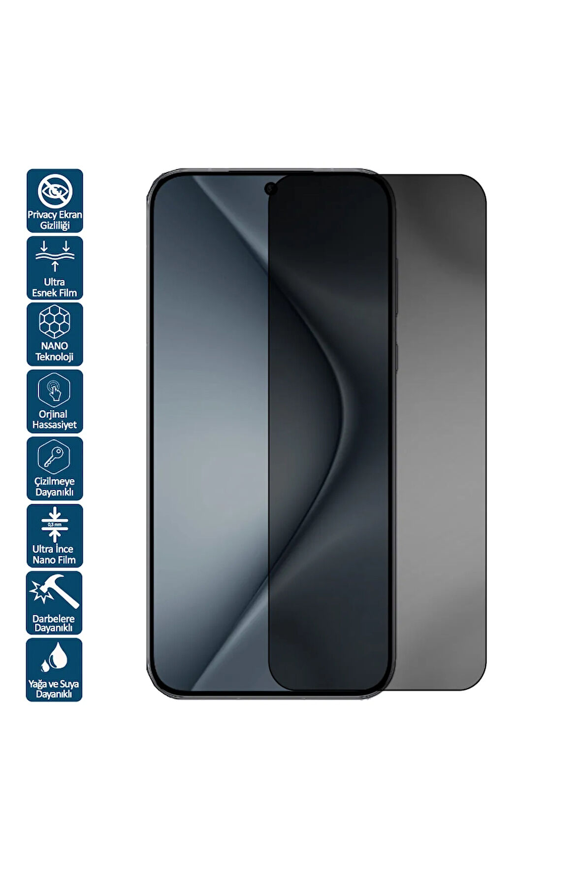 Huawei Pura 70 İçin Uyumlu Privacy Hayalet Ekran Koruyucu Film