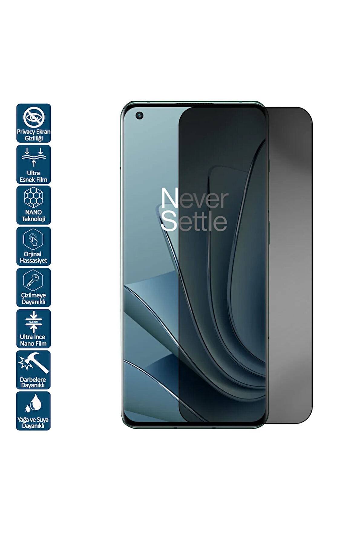 realme GT 2 İçin Uyumlu Privacy Hayalet Nano Ekran Koruyucu Film