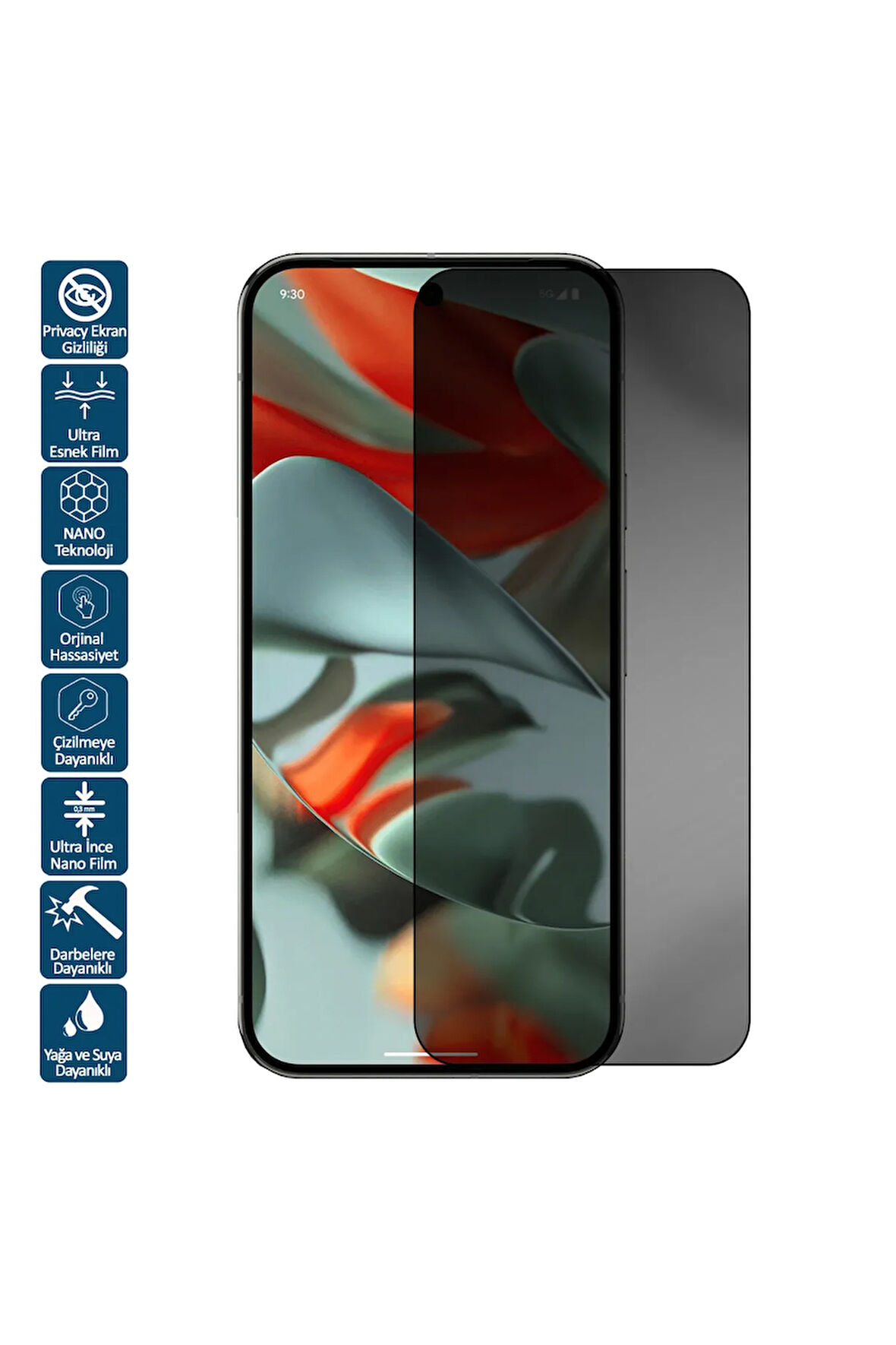 Huawei Mate 20 Lite Sne-lx1 Gerçek A+  İçin Uyumlu Privacy Hayalet Ekran Koruyucu Film