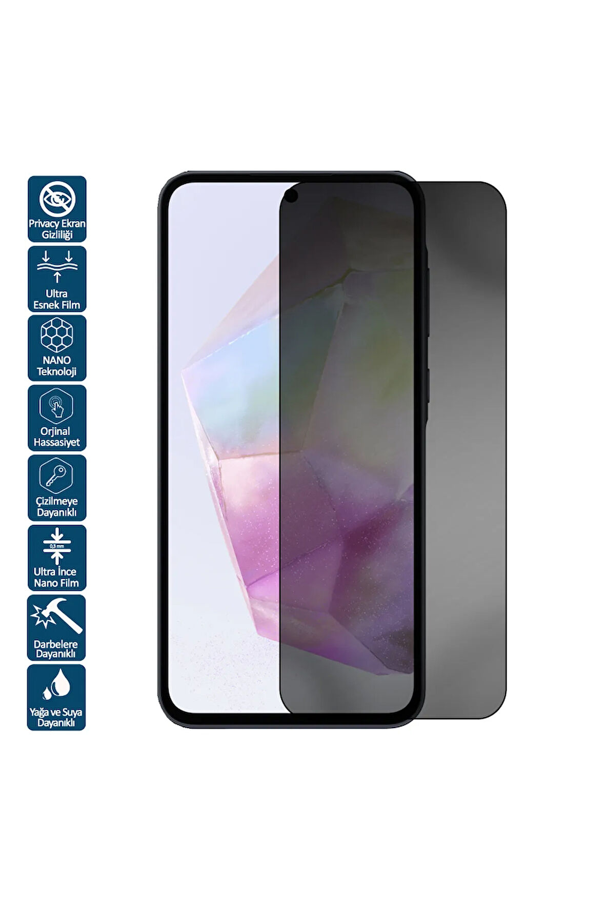 Oppo Reno6 Cph2235 İçin Uyumlu Privacy Hayalet Ekran Koruyucu Film