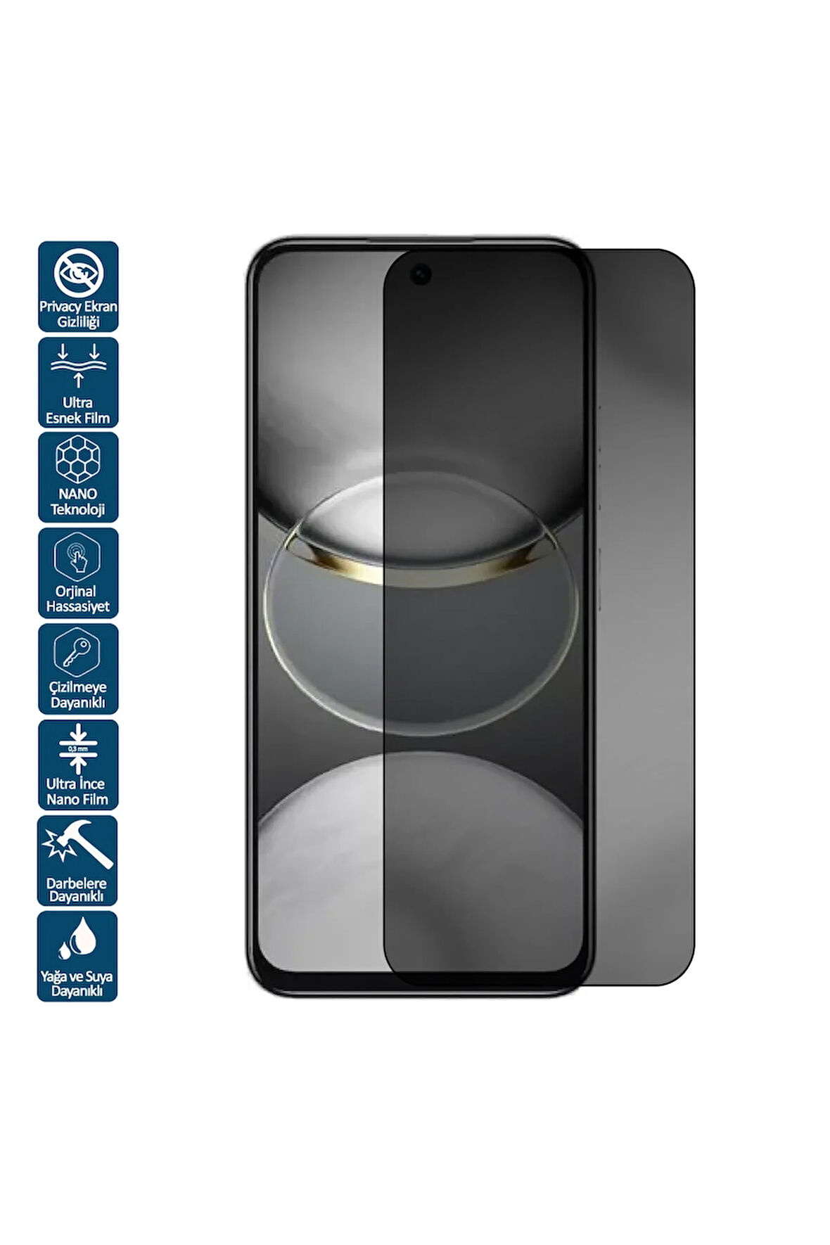 Tecno Spark 30C İçin Uyumlu Privacy Hayalet Ekran Koruyucu Film