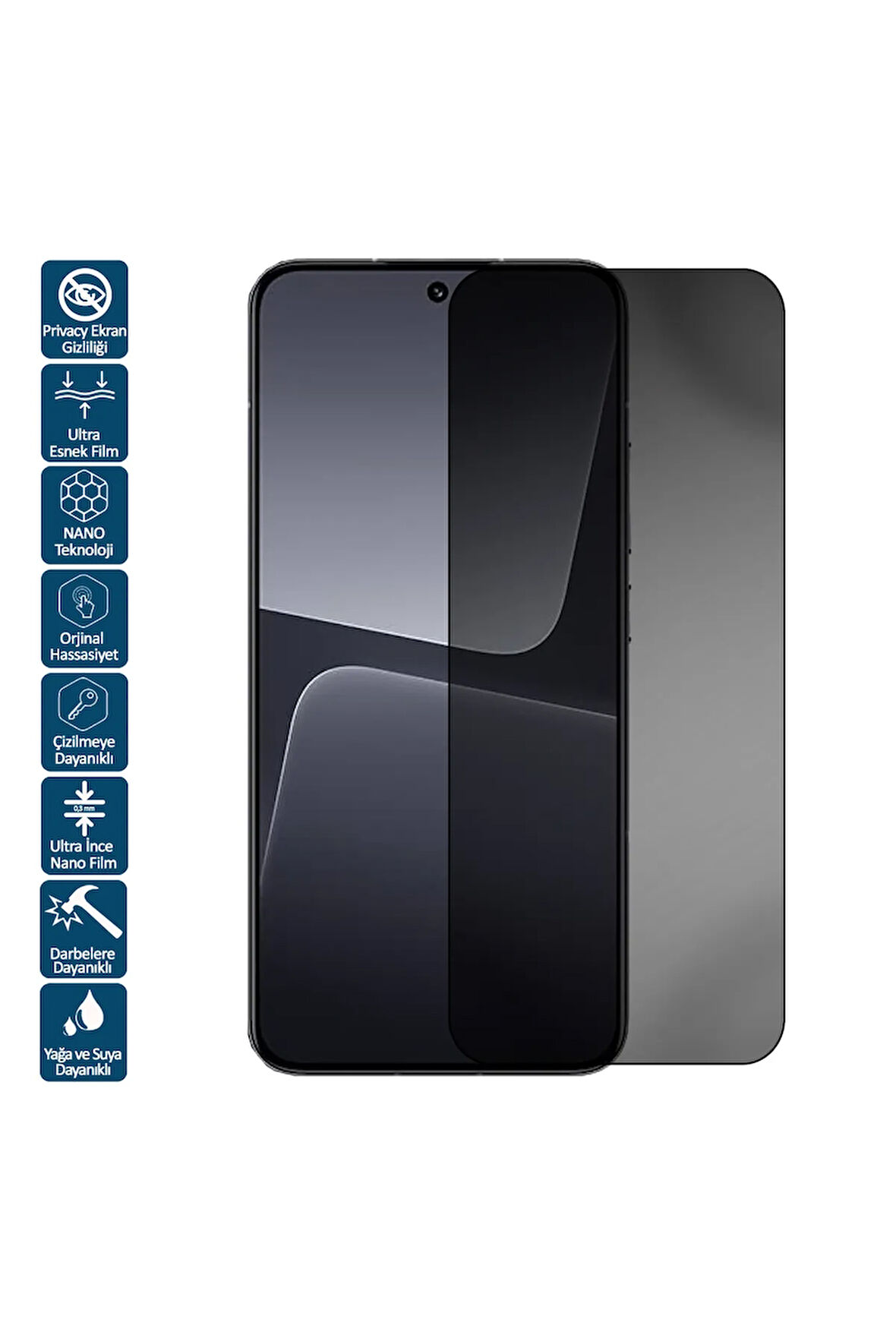 realme 11 Pro Ultra İçin Uyumlu Privacy Hayalet Nano Ekran Koruyucu Film