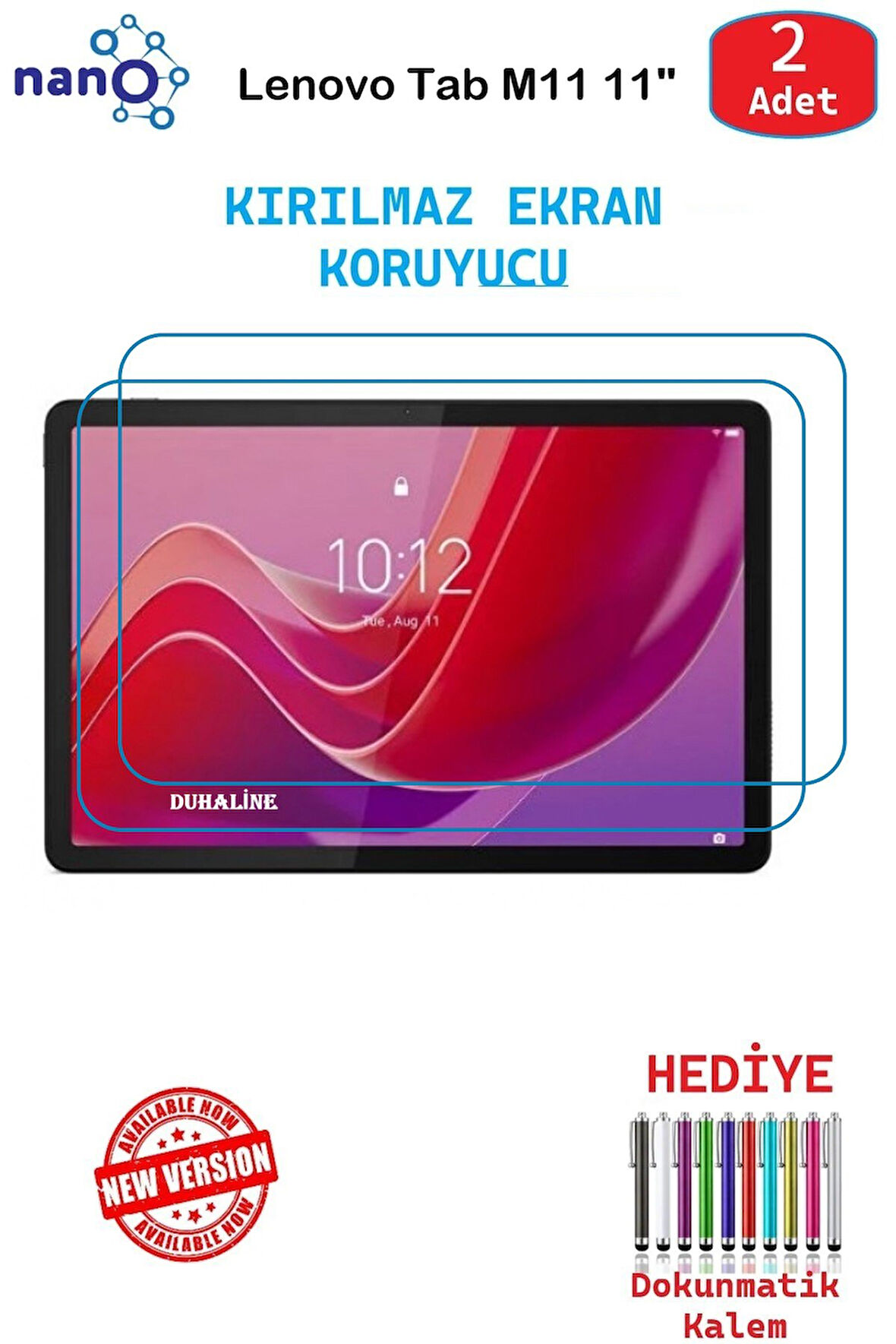 Lenovo Tab M11 11" İçin Nano Ekran Koruyucu 9h Esnek 2 ADET