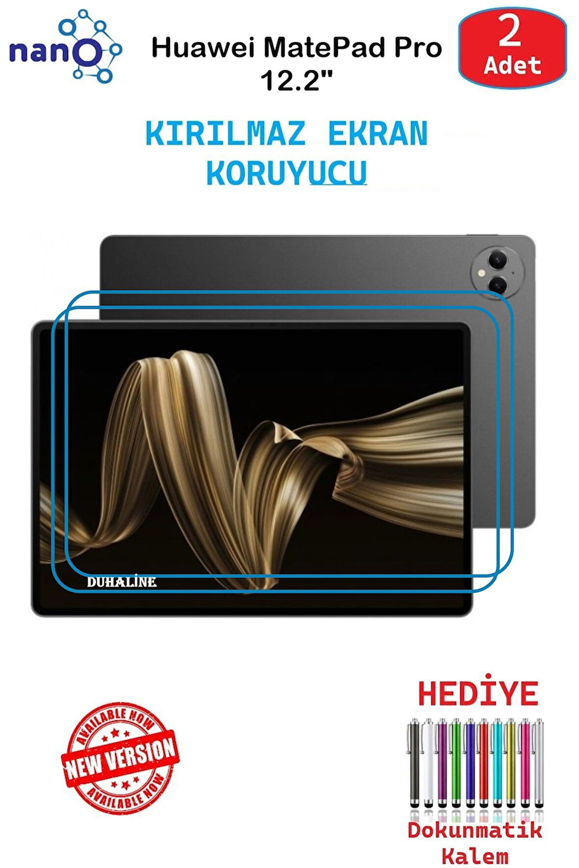 Huawei MatePad Pro 12.2" İçin Nano Ekran Koruyucu 9h Esnek 2 ADET