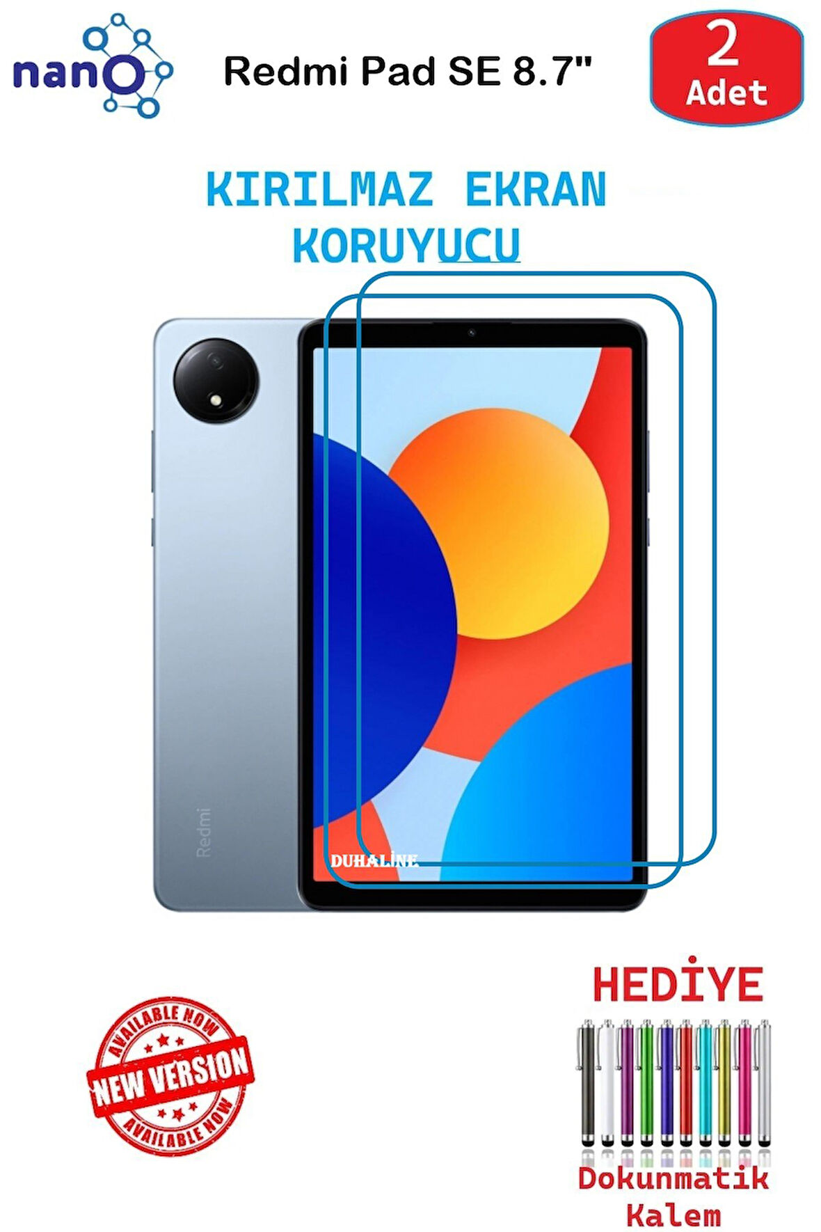 Redmi Pad SE 8.7" İçin Nano Ekran Koruyucu 9h Esnek 2 ADET