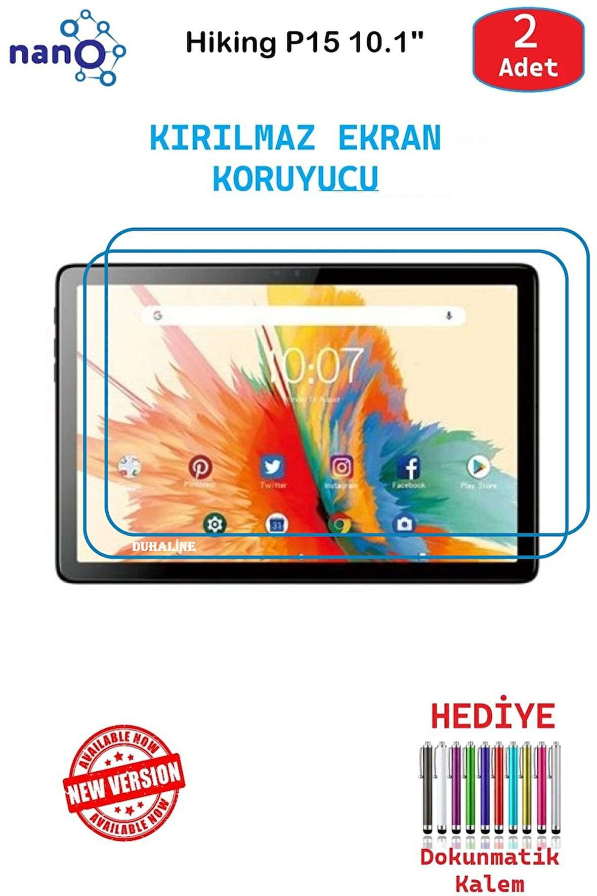 Hiking P15 10.1" İçin Nano Ekran Koruyucu 9h Esnek 2 ADET