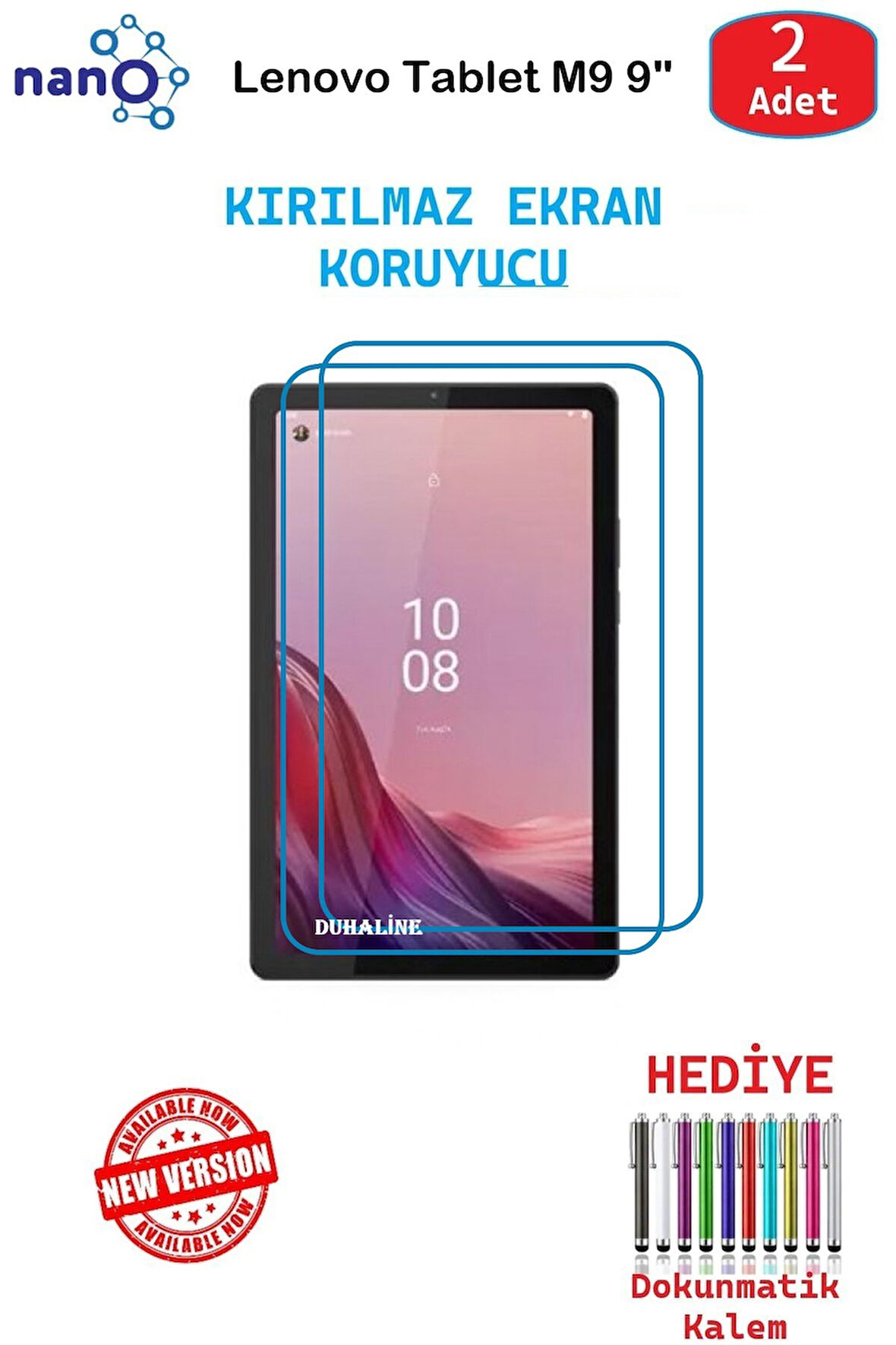 Lenovo Tablet M9 9" İçin Nano Ekran Koruyucu 9h Esnek 2 ADET