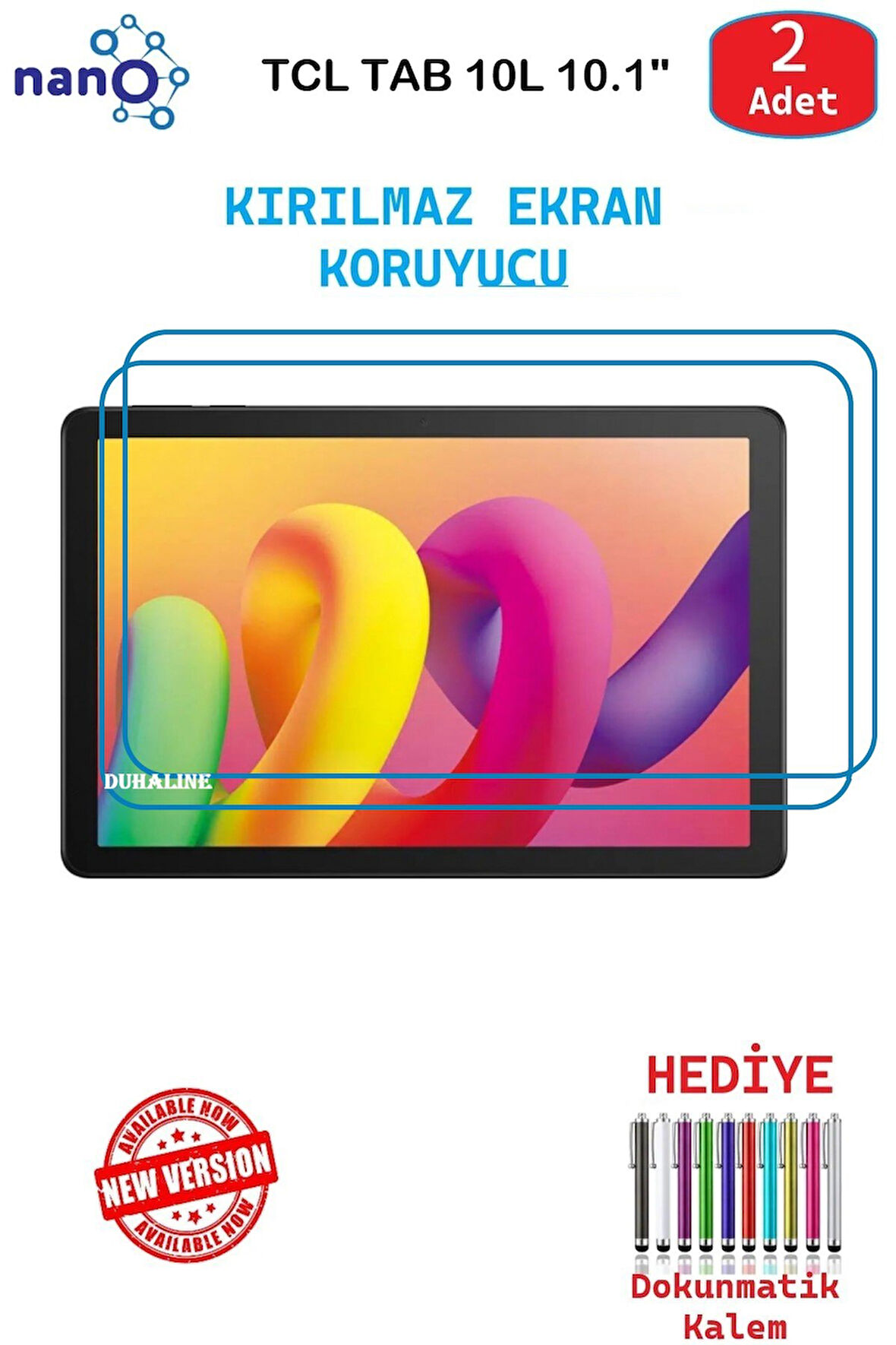 TCL TAB 10L 10.1" İçin Nano Ekran Koruyucu 9h Esnek 2 ADET