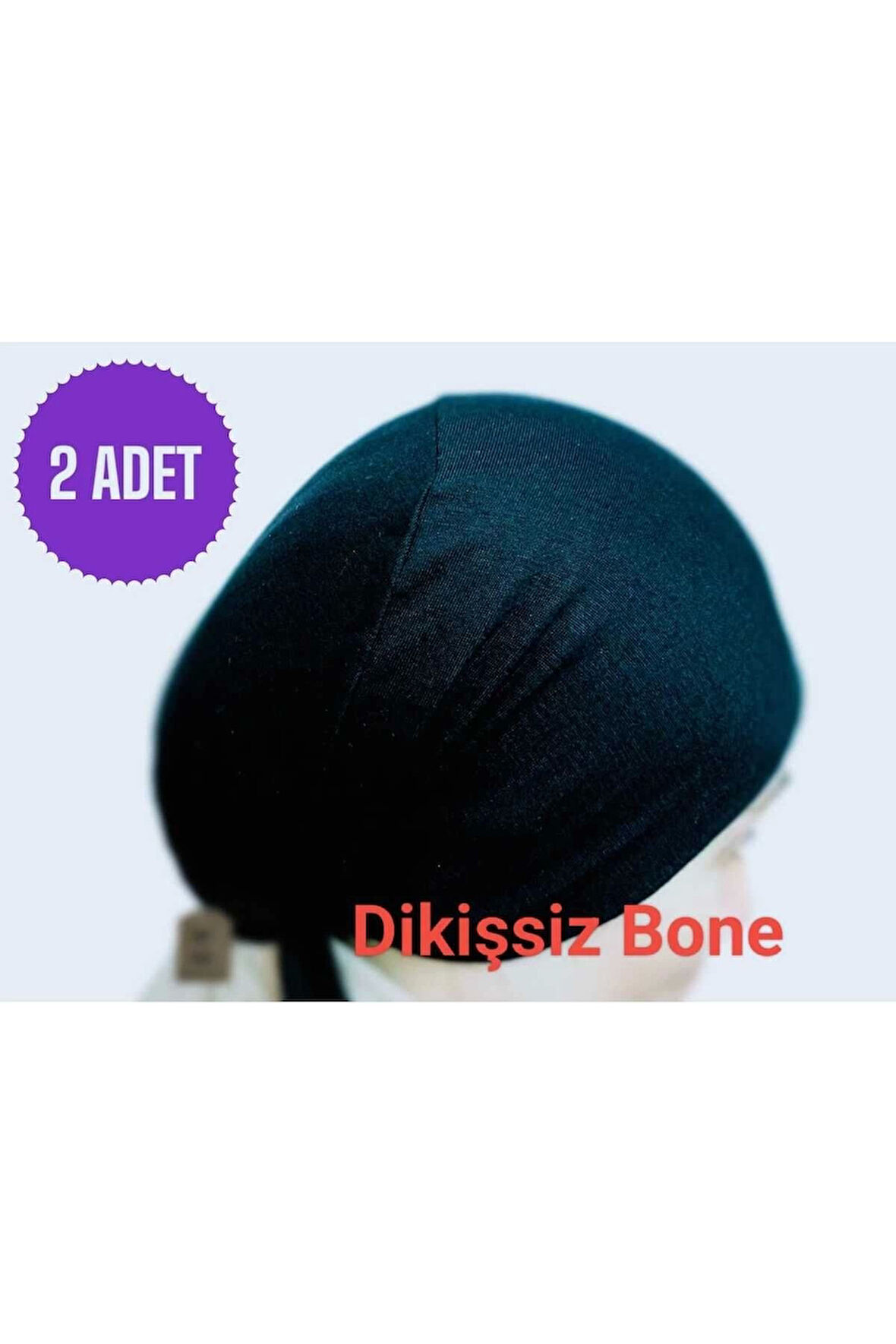 BONE FIRFIRSIZ HİJAB, TESETTÜR BONE, SİYAH PENYE DİKİŞSİZ DÜZ RAHAT BONE 2 ADET