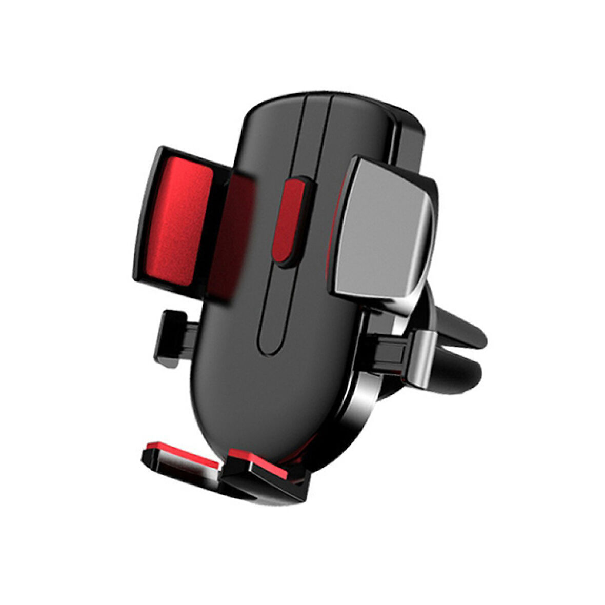 Araç İçi Çok Fonksiyonlu 360 Derece Dönebilir Telefon Tutucu (Siyah-Kırmızı)