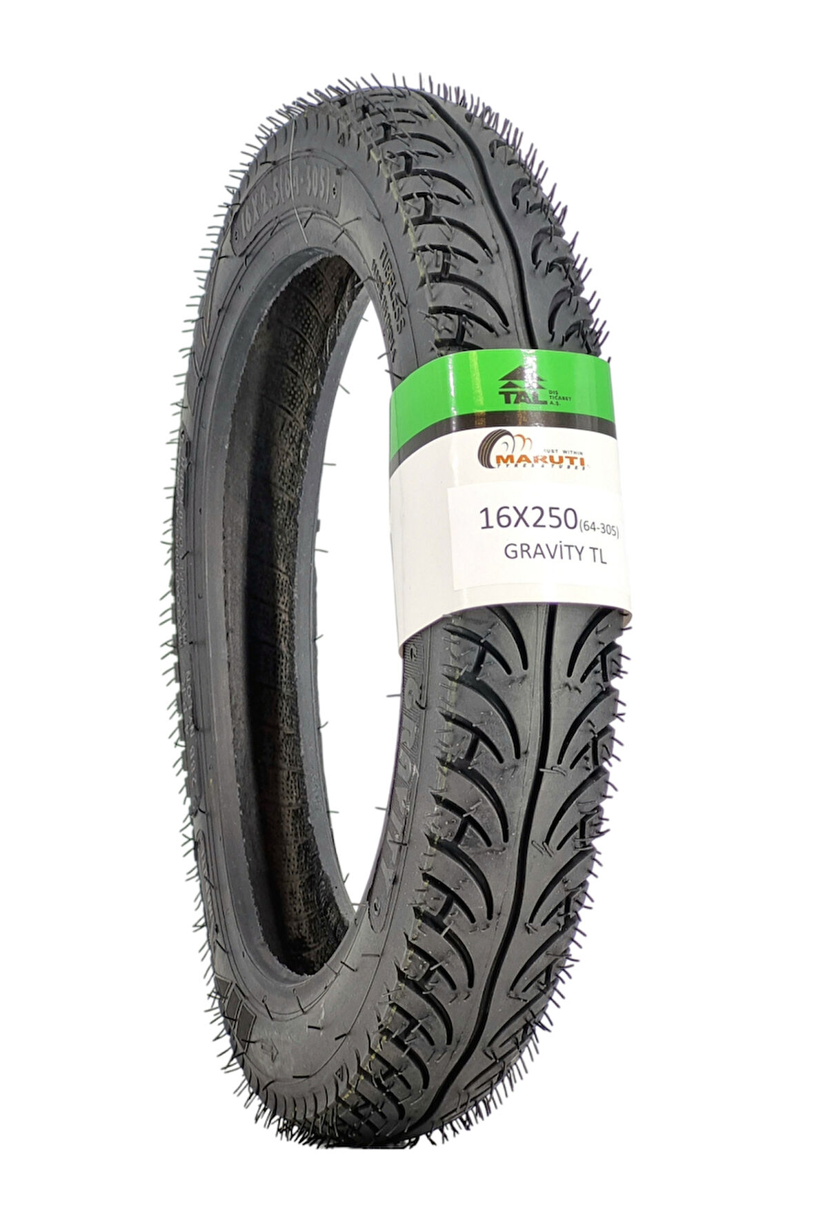 MOTOSİKLET LASTİK 16X250 (64-305)  TL (TUBELESS - DUBLEKS)