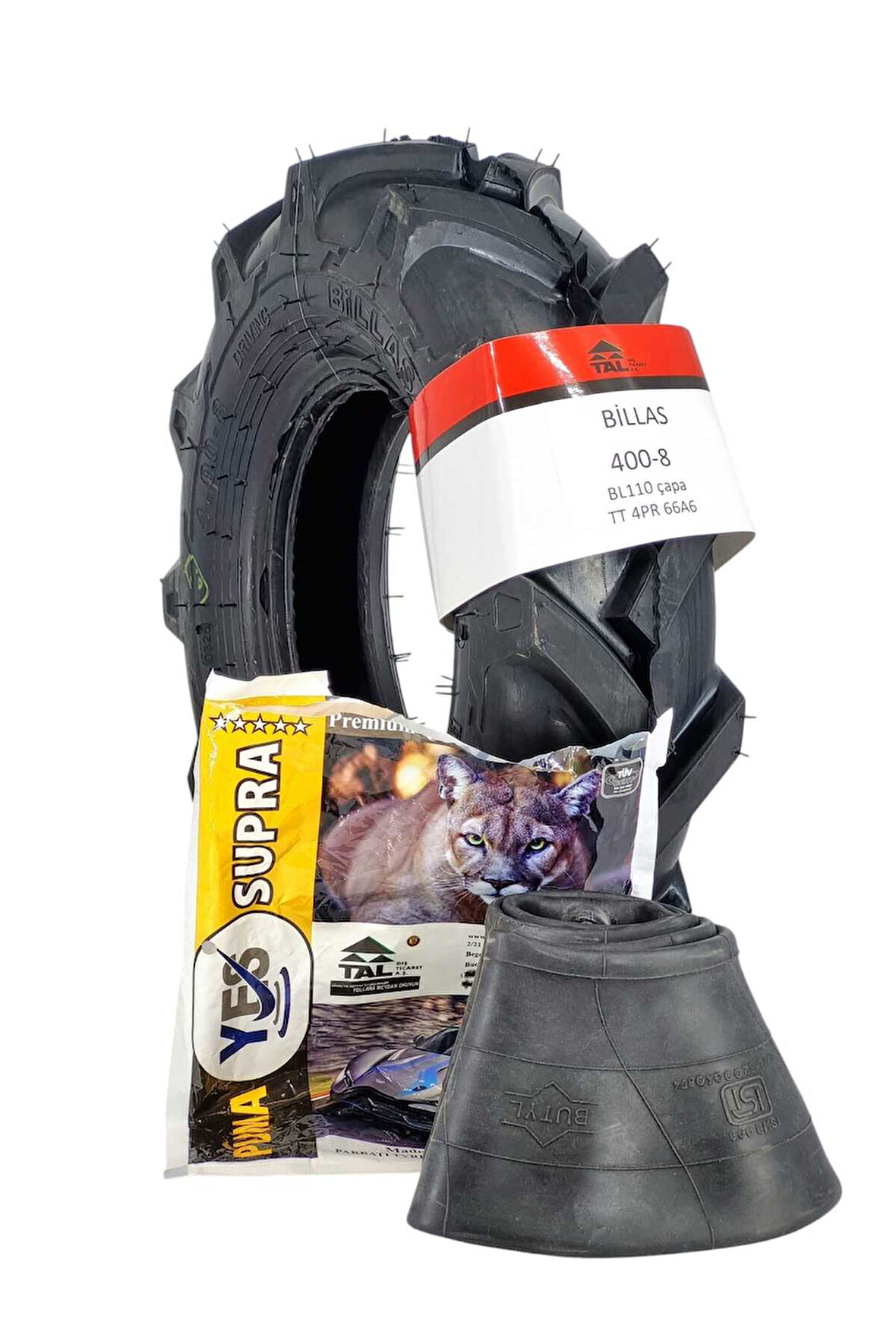 ÇAPA LASTİĞİ 400-8 TT 4KAT+İÇ LASTİK SET