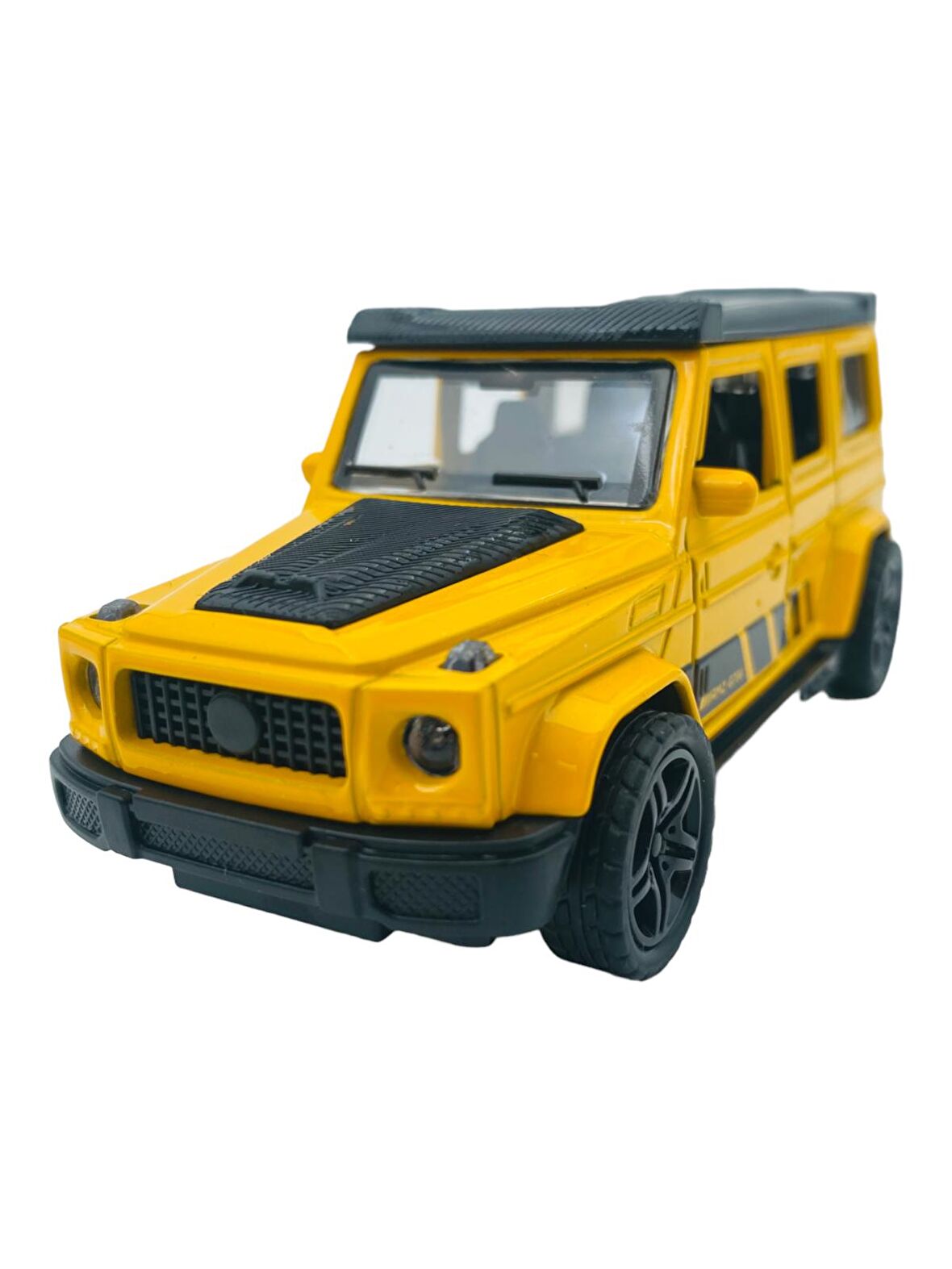 Metal Model Oyuncak Çek Bırak Haraket Eden Kapı Açılır 1.36 Sarı Mercedes G