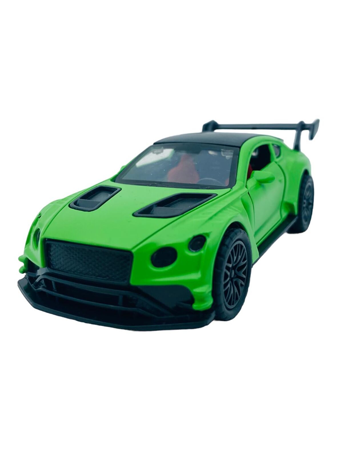 Metal Model Araba Kapıları Aç Kapa Çek Bırak Hareket Edebilen Lüks Yeşil Bentley Continental GT3