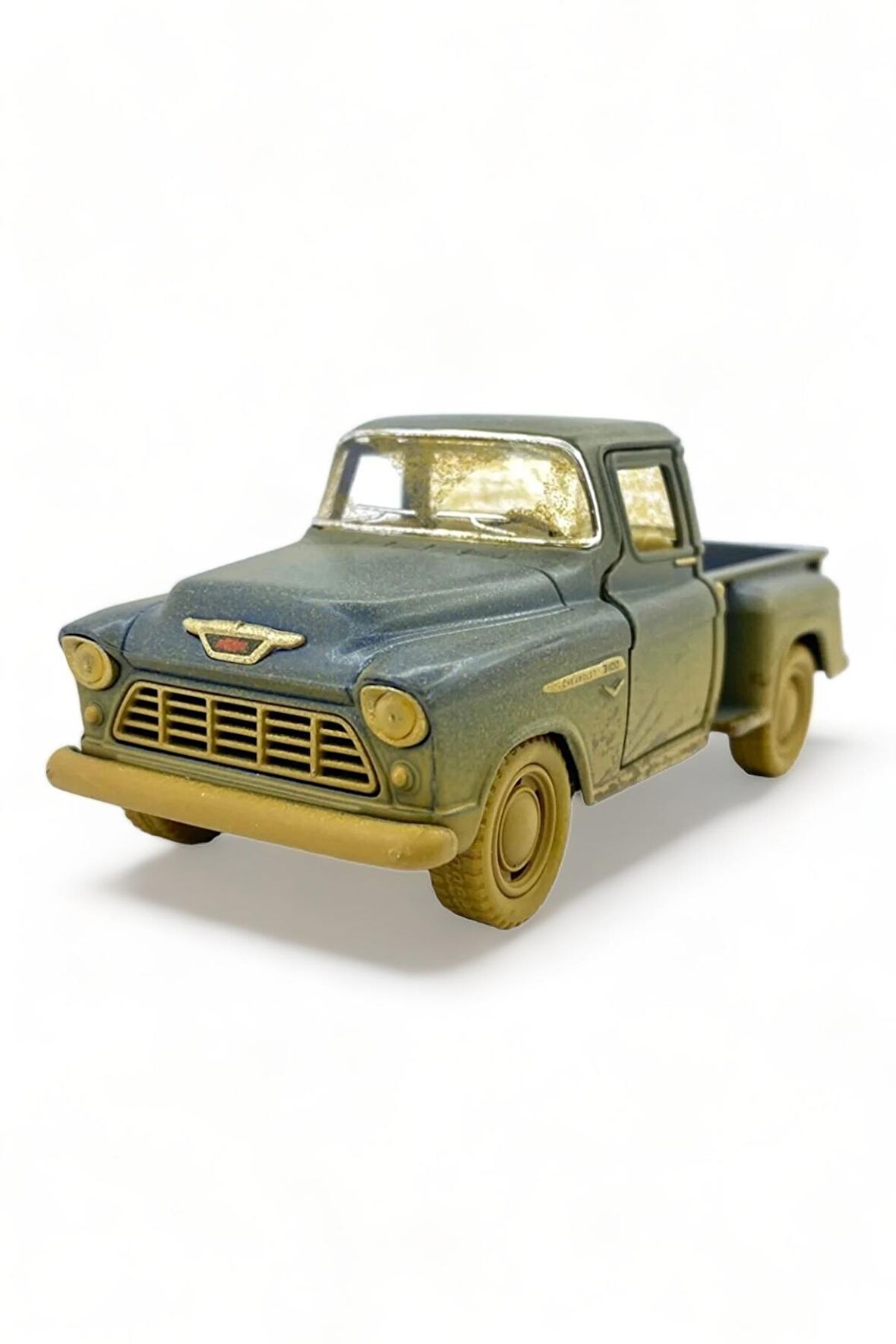 Metal Model Chevrolet Lisanslı Die-Cast Araç 1,36 Çek Bırak Kapı Aç Kapa 1955 Chevrole Pick Up Çamur