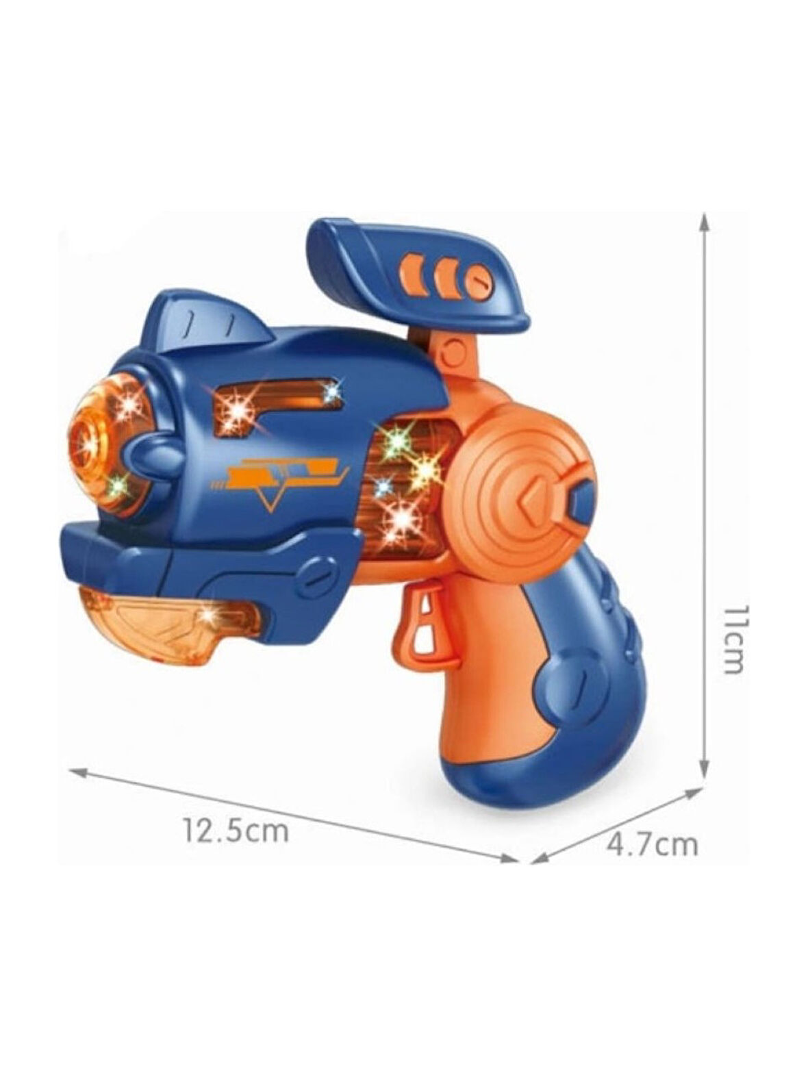 Işıklı Sesli Projeksiyonlu Oyuncak Tabanca Turuncu