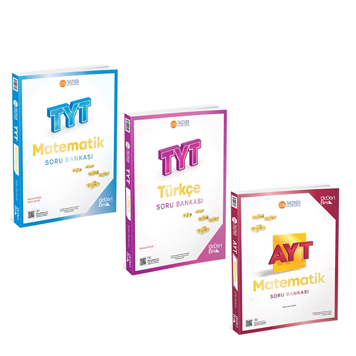 Üç Dört Beş TYT Matematik TYT Türkçe AYT Matematik Soru Bankası 3 Kitap Set