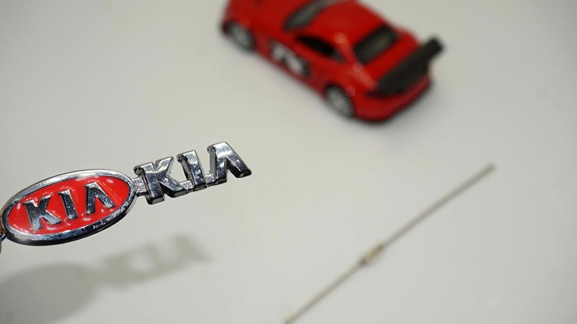 Kia Logo Krom Metal Çift Yön Halat Anahtarlık