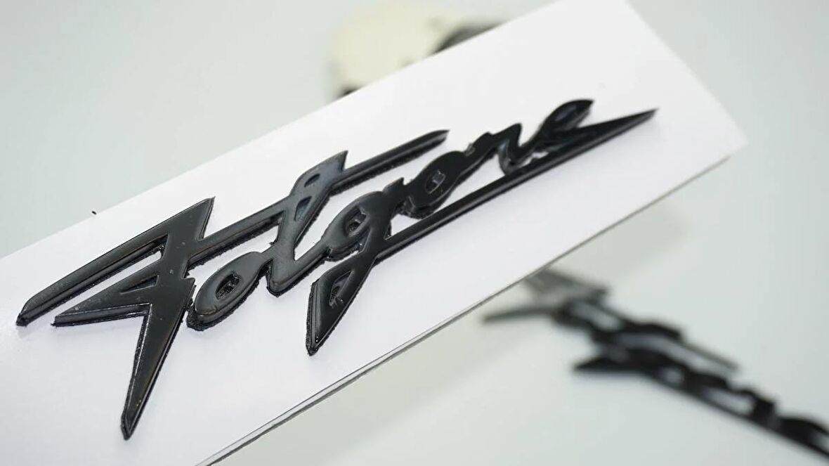 DK Tuning Maserati Folgore Çamurluk Siyah ABS Yazı Logo Amblem Seti